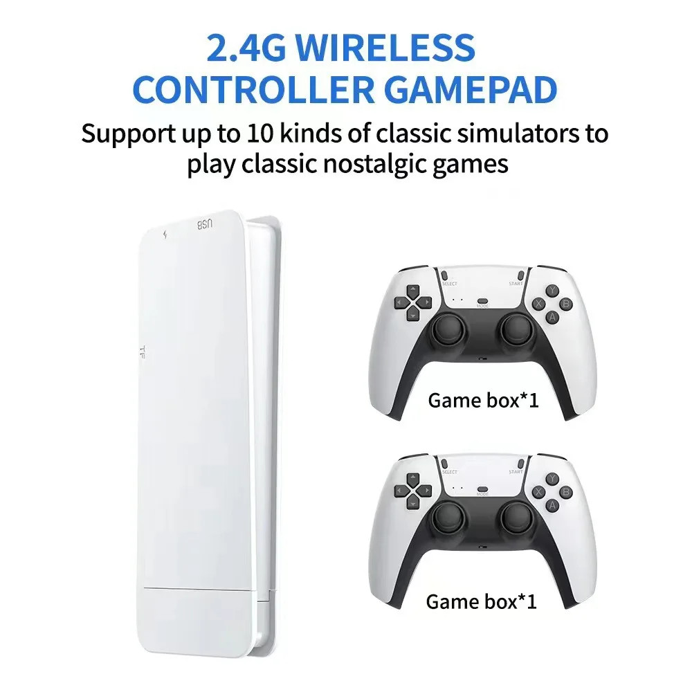 Mini TV Game Console, Wireless Controllers, Retro HD Gaming, 64G with 20000+ …