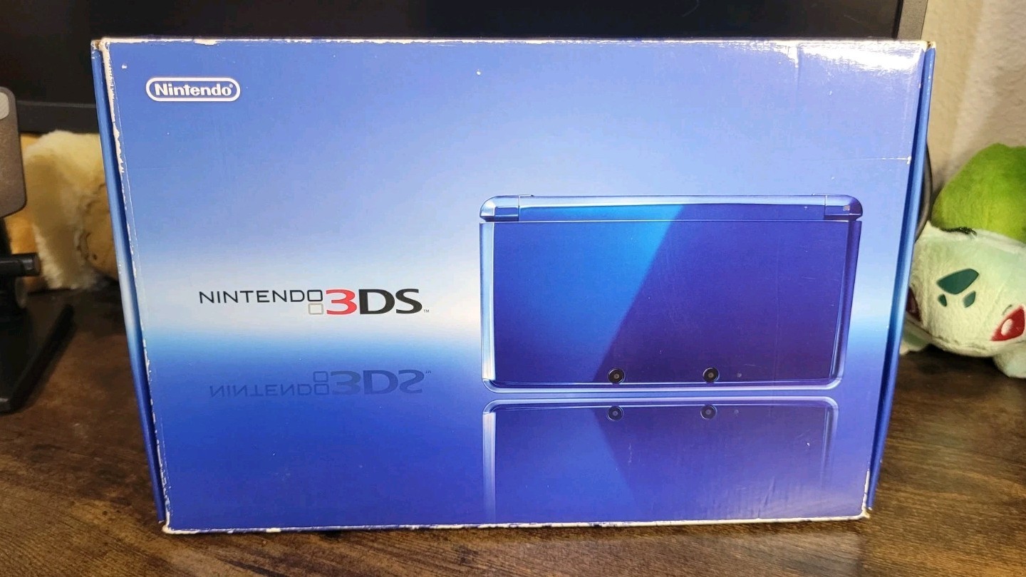 Nintendo 3DS Cobalt Blue Launch Edition NTSC-J Boxed Console w/ Insert Tested