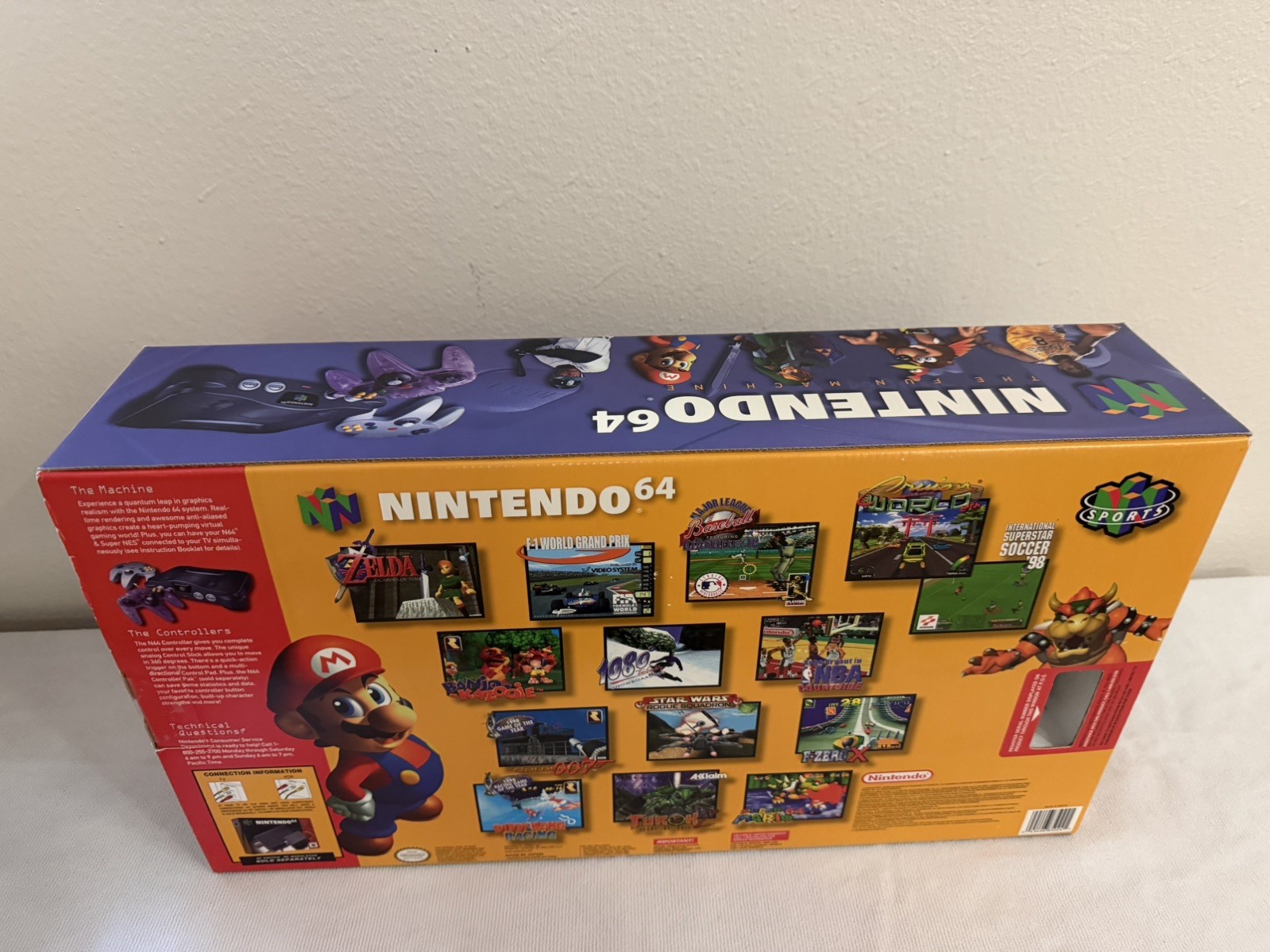 Nintendo 64 N64 Atomic Purple Vintage Video Game Console New, sealed collectable