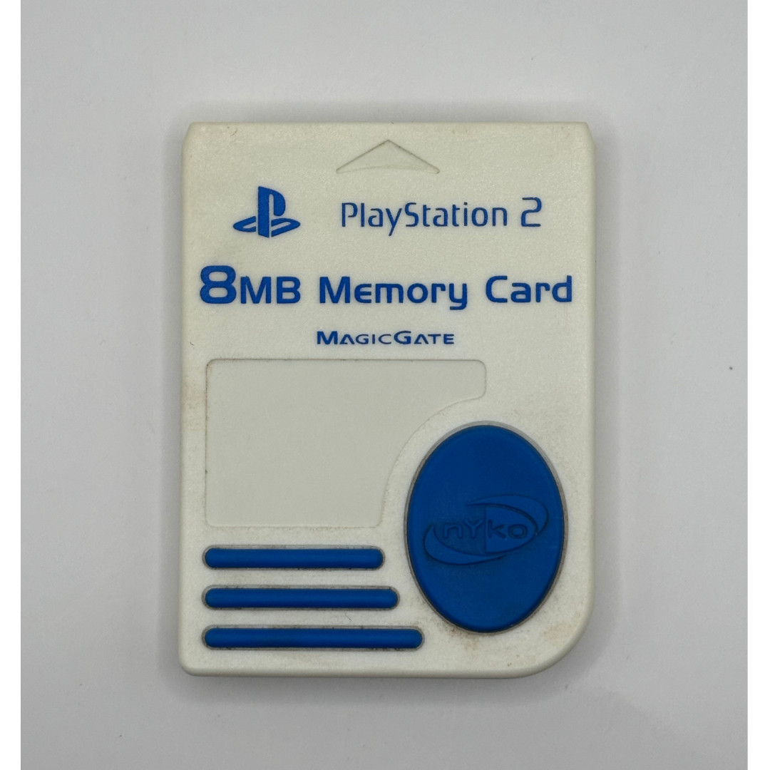 Playstation 2 8MB Memory card (Magic Gate) Nyko, White, Clean, Tested and Works