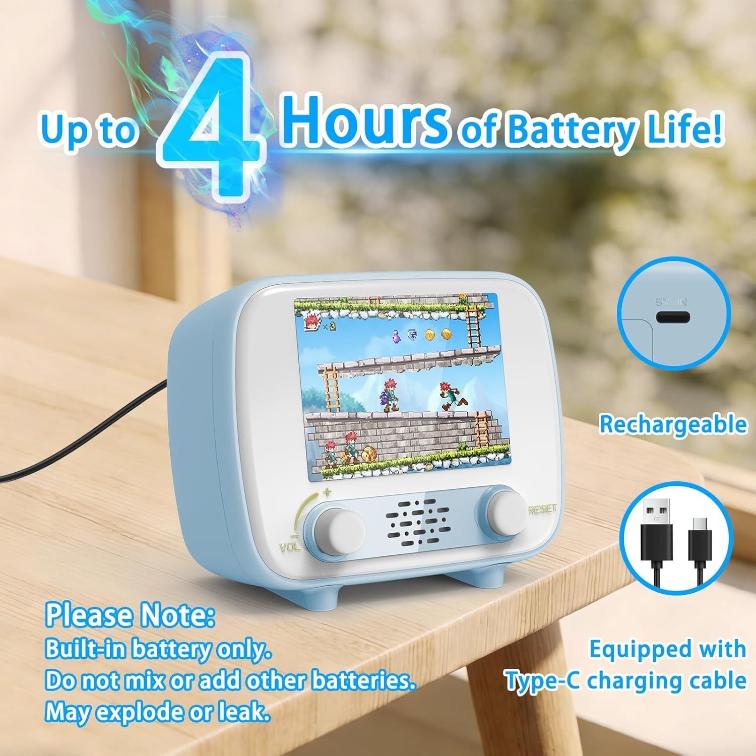 2.8” Portable Handheld Game Console – Play 220 Built-in Retro Games Anytime