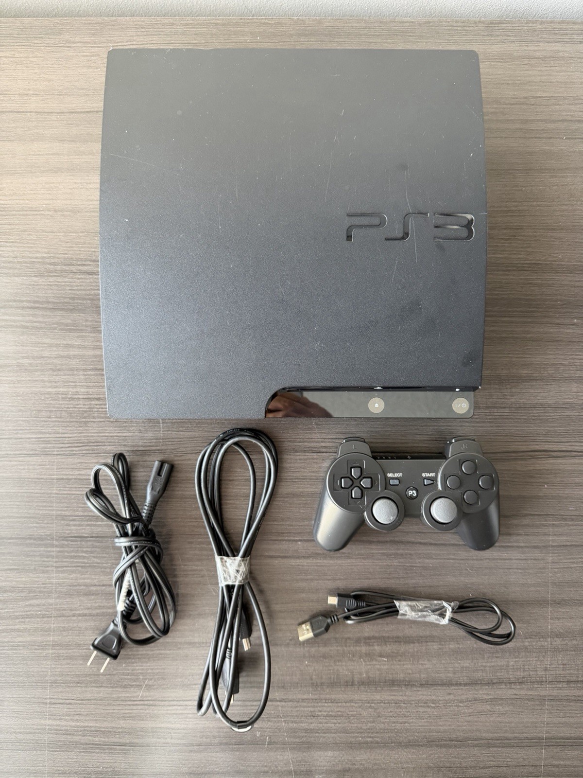 Sony PS3 Slim 160GB Console CECH-2501A Black Bundle w/ 3rd Party Controller