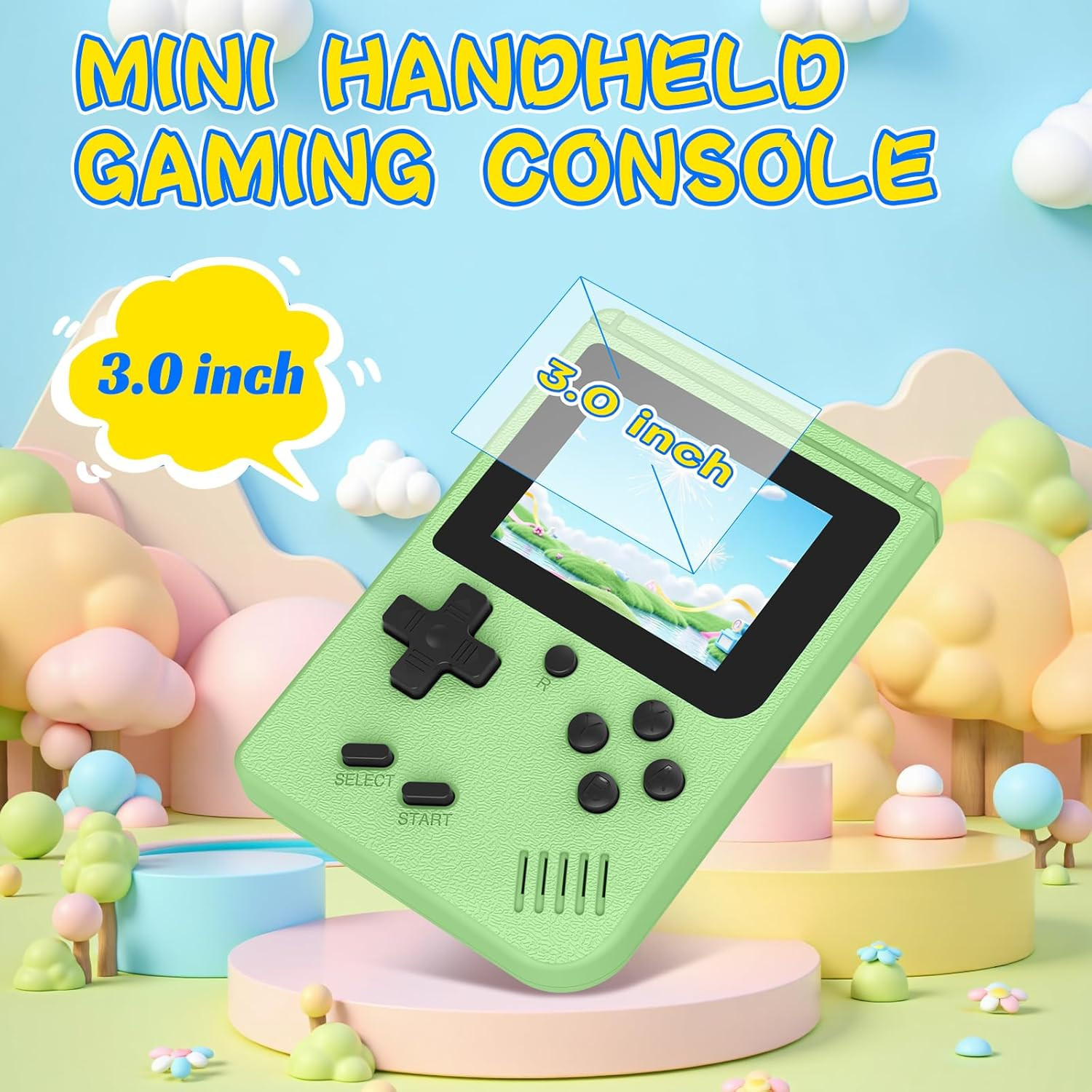 Retro Gaming Console, Built-In 400 Classic Retro Game Console, 3.0 Inch IPS Scre