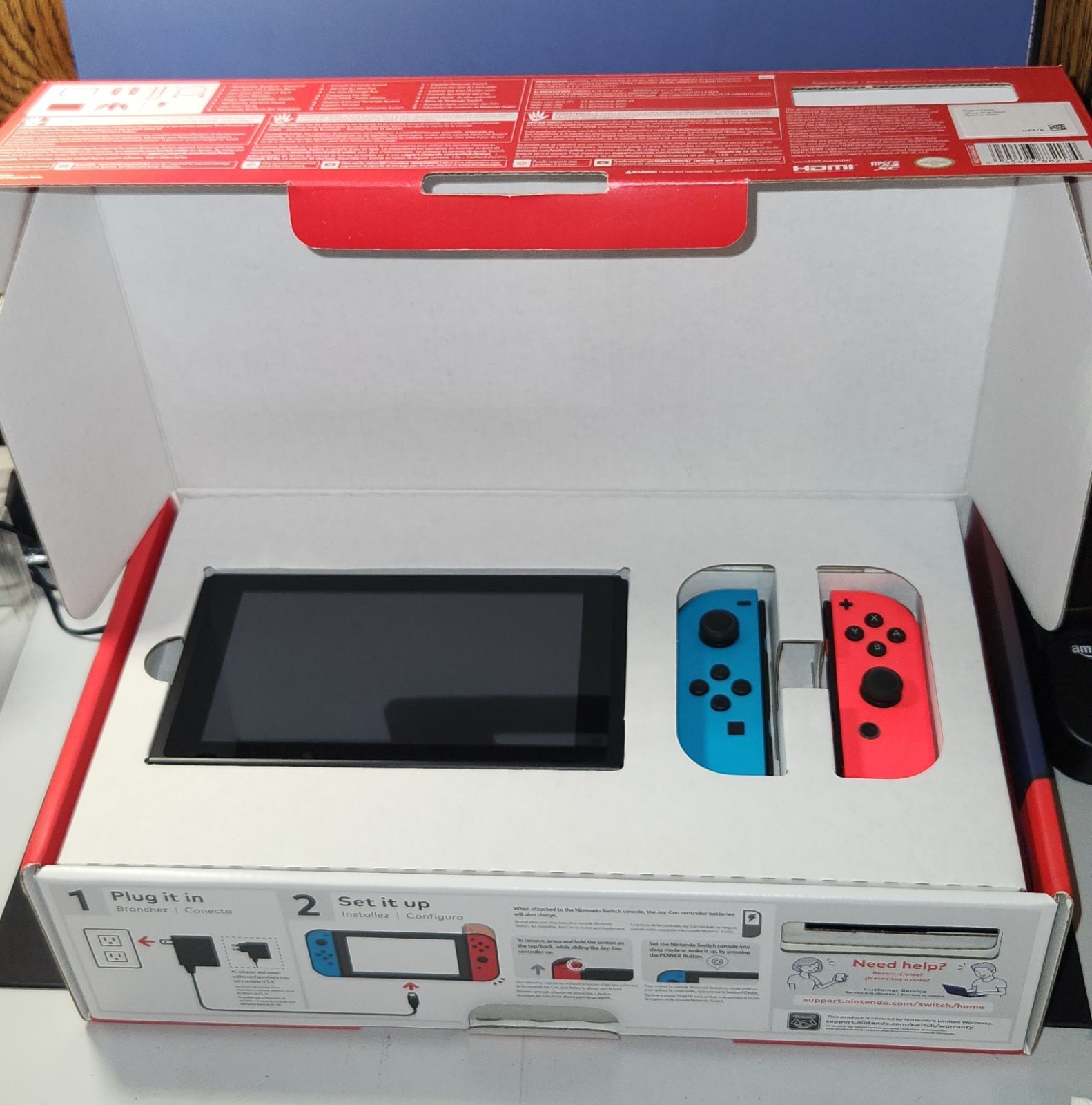 Price Reduced!! Nintendo Switch 32GB Handheld Console – Neon Red/Neon Blue