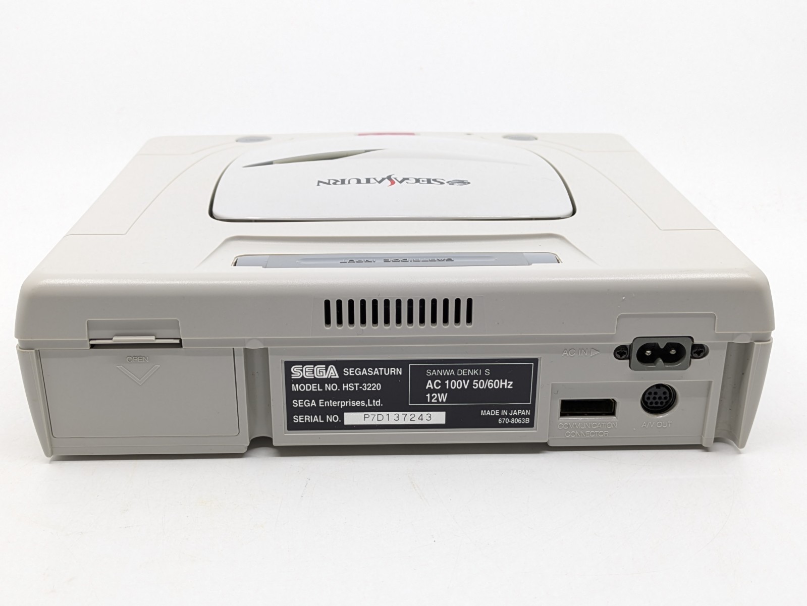 Sega Saturn White Console HST-3220 Boxed NTSC-J Japan Tested w/ Controller