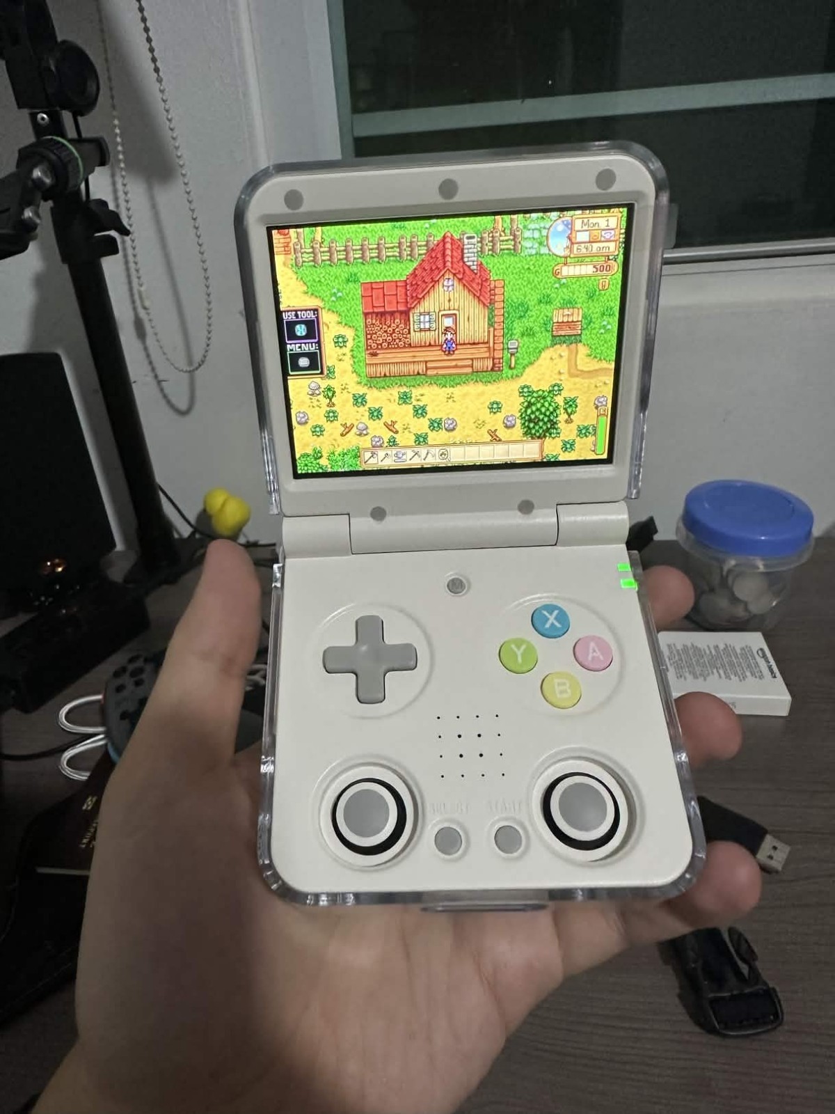 Miyoo Flip V2 White 64GB Retro Handheld Console NEW Complete – Same Day Shipping