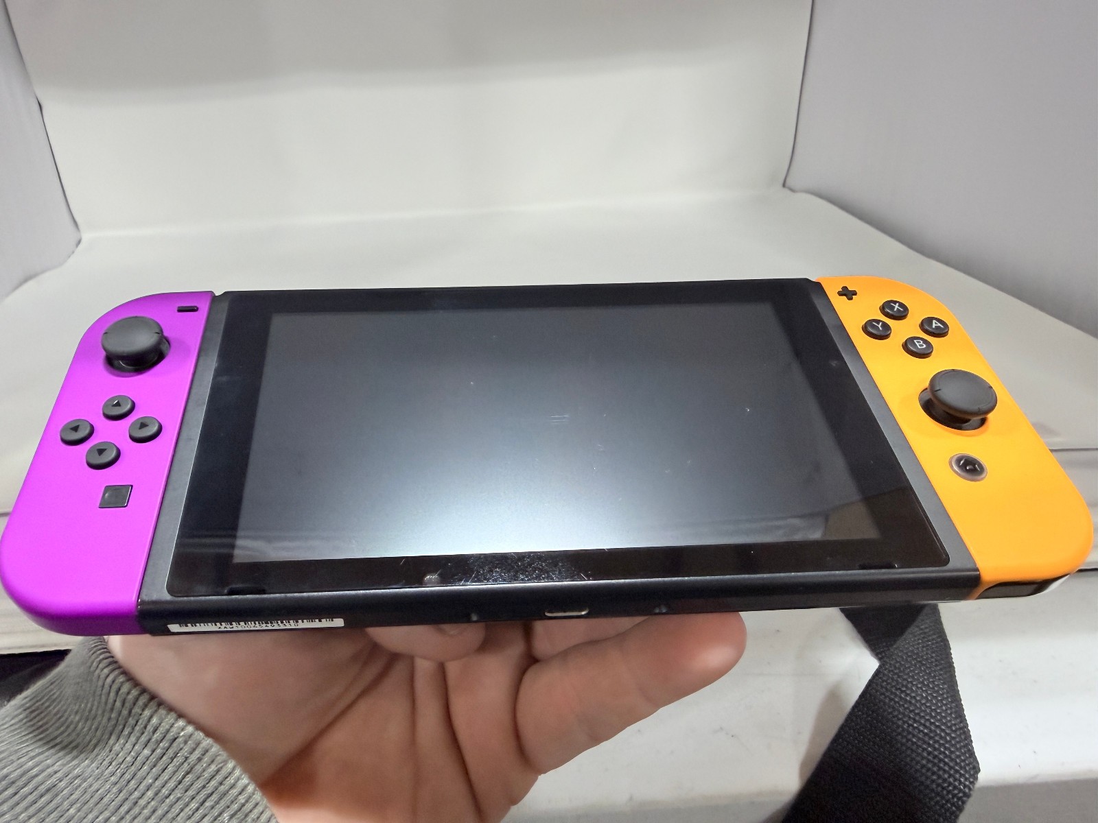 Nintendo Switch Console Bundle W/ Purple & Orange Joy-Cons- TESTED & WORKS