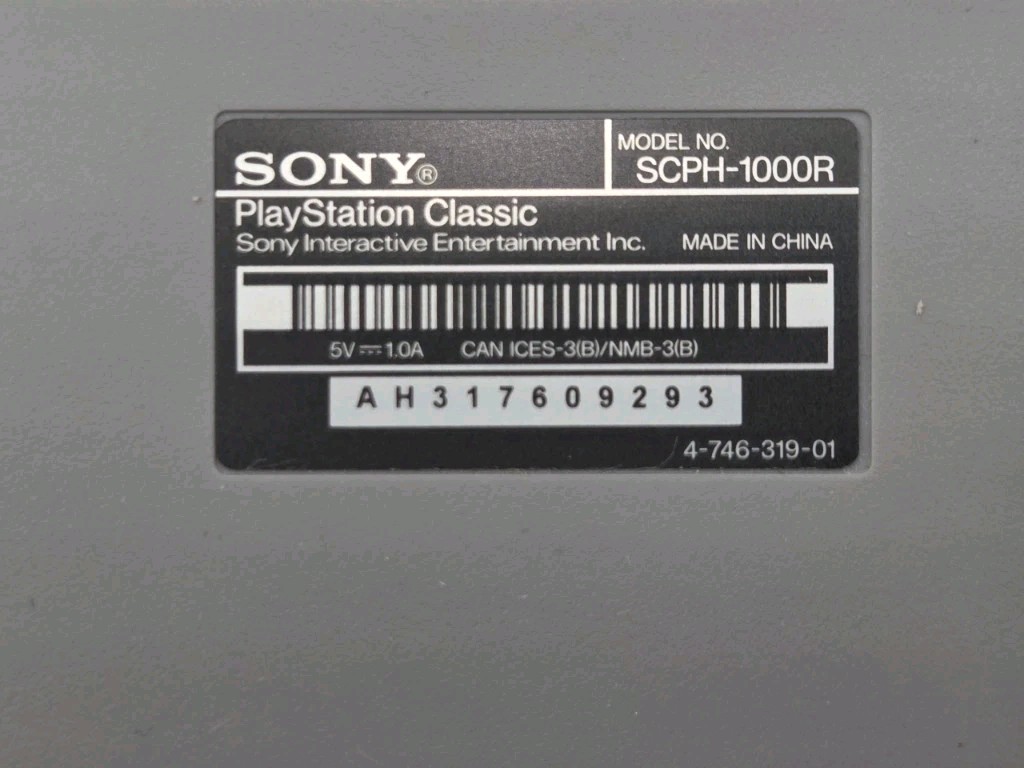 Sony PlayStation PS1 Classic Mini Console SCPH-1000R 2 Controllers Tested Works