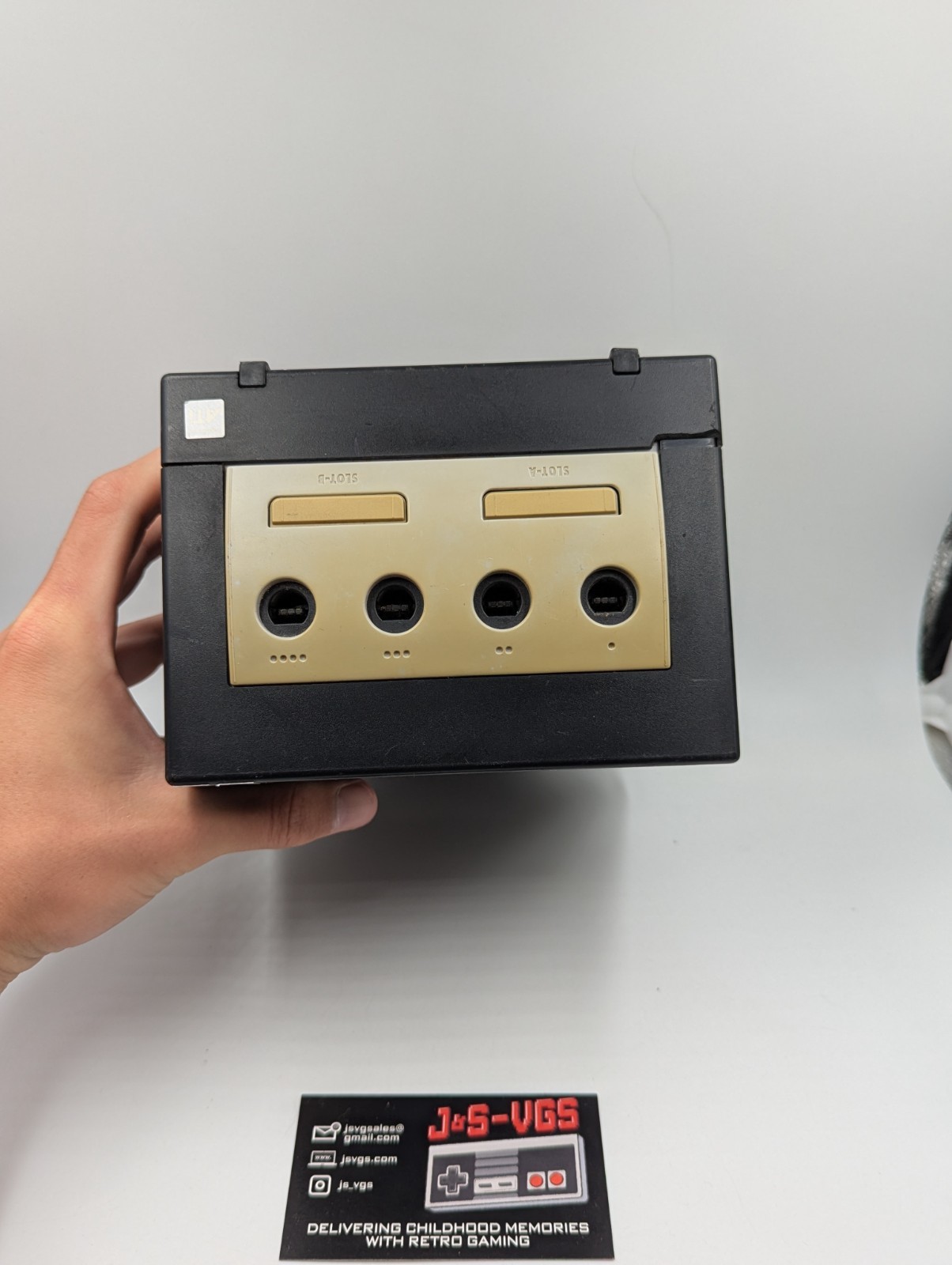 Nintendo GameCube Jet Black No Disc Read AS IS Console Yobo Controller
