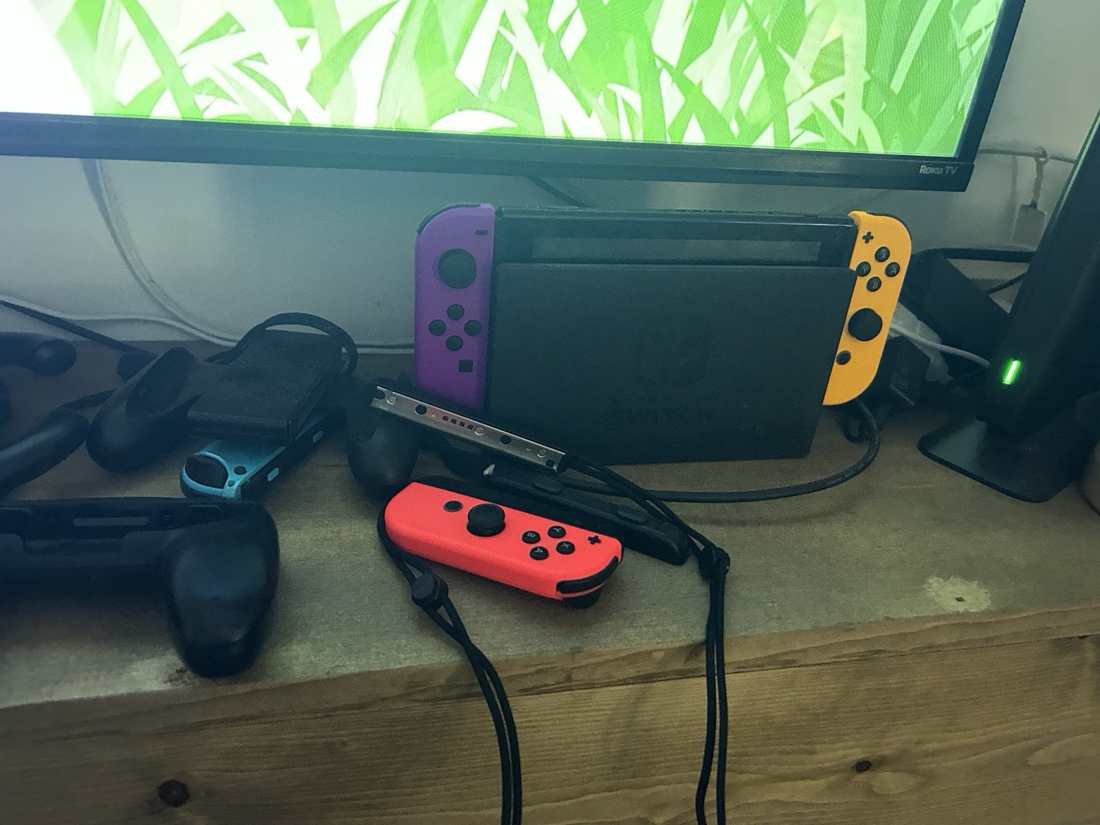 Nintendo Switch Console Black Dock, Joy-Con Purple/Yellow/Red