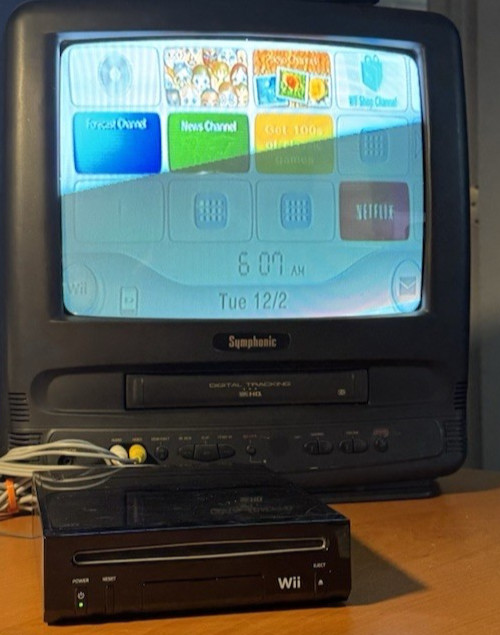 Nintendo Wii Black Console Only RVL-101 See Photos
