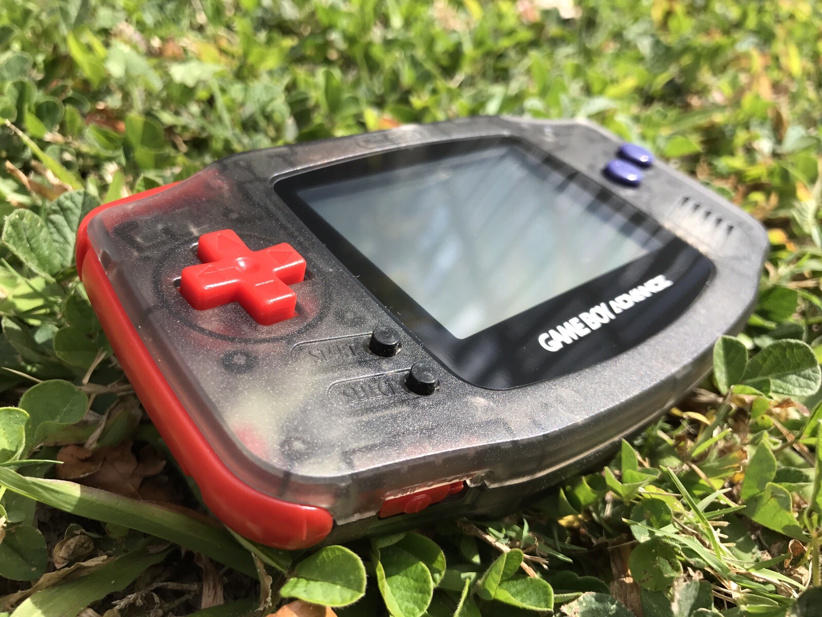 Nintendo Gameboy Advance GBA Clear Black Red Purple Handheld Gaming Console