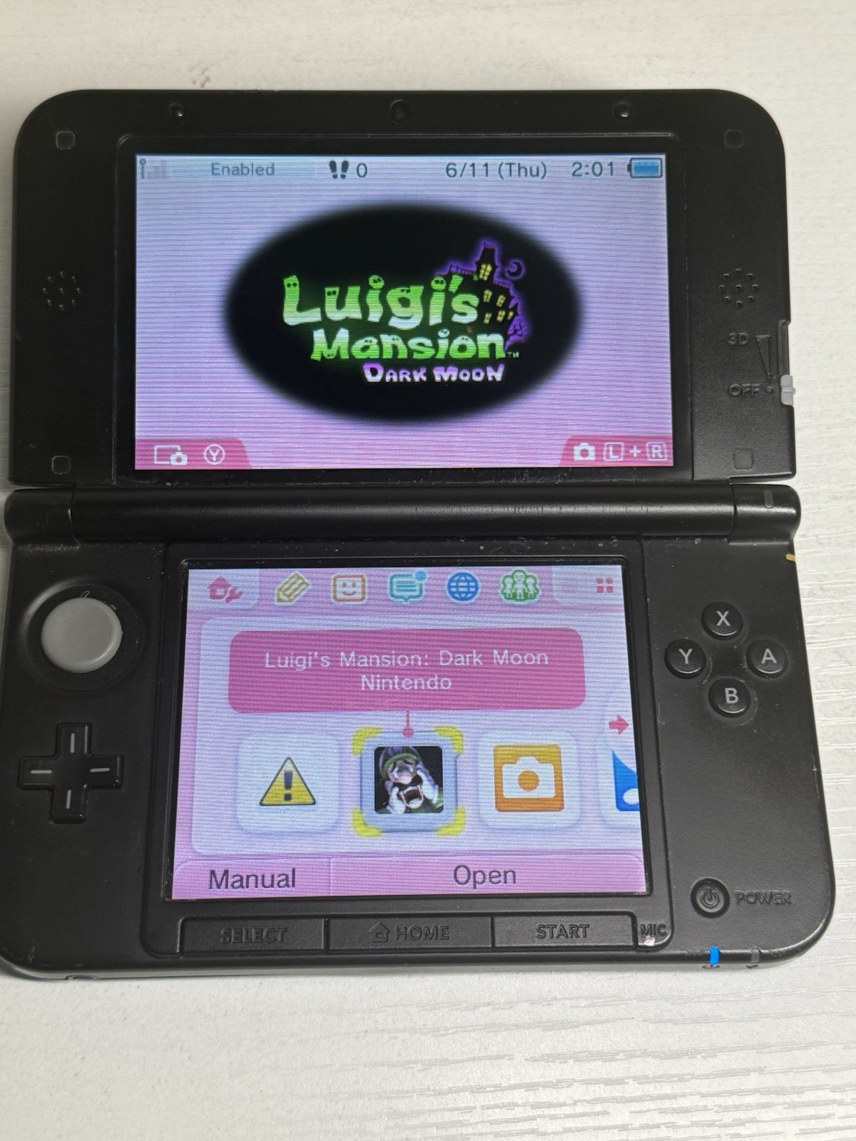 Nintendo 3DS XL Console System – Blue/Black – Tested/Works