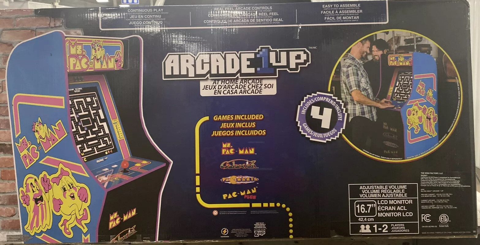 Ms Pac-Man Arcade1up Arcade Machine – 4 Games In 1 SEALED WITH NO RISER 🎁🔥