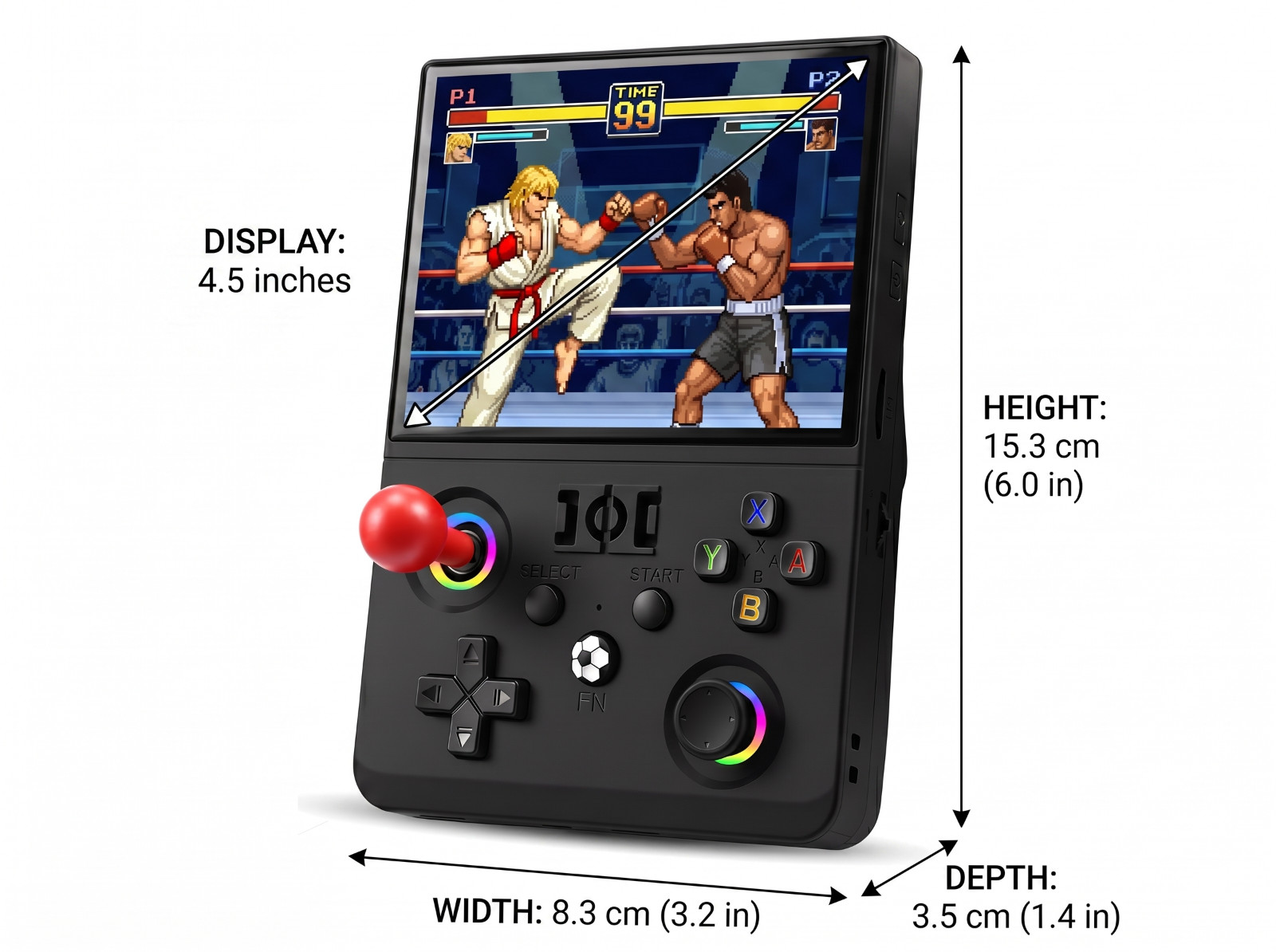 R36 Max 2 128GB Retro Handheld Game Console 4.5″ IPS WiFi Linux Portable Gaming