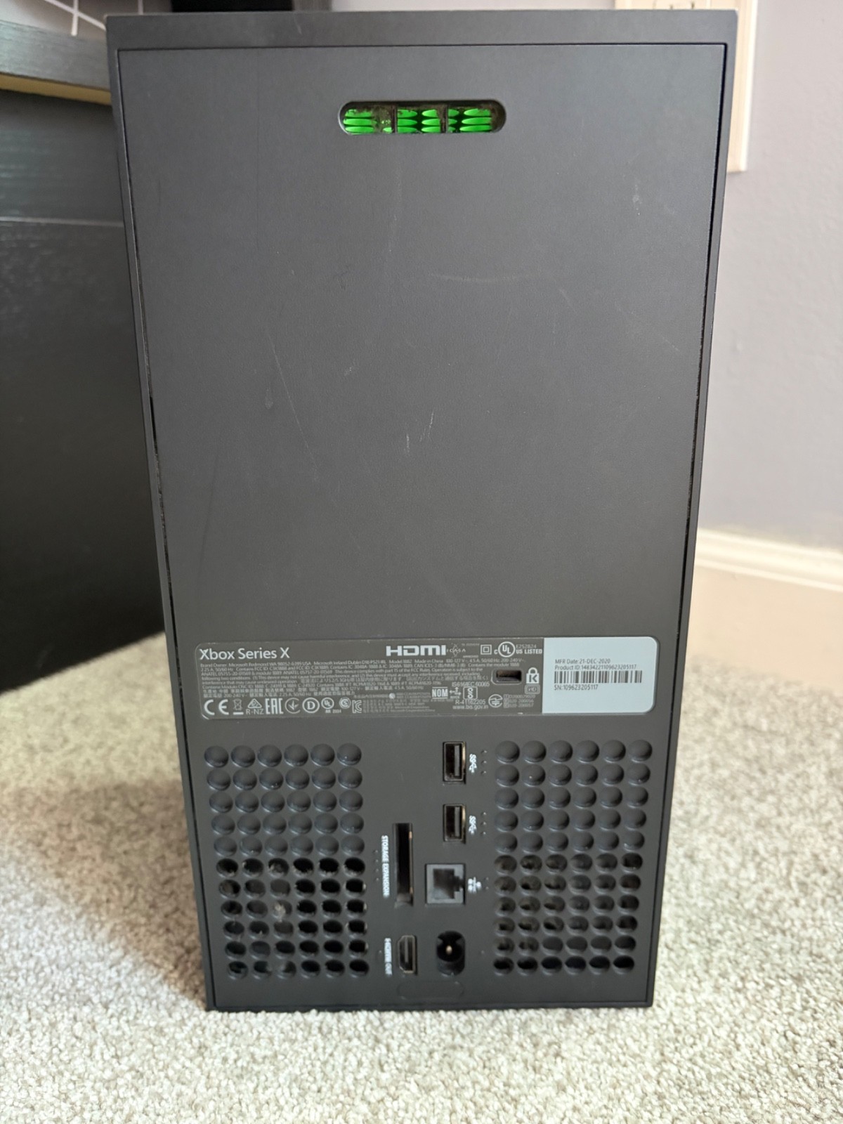 MICROSOFT XBOX SERIES X 1TB BLACK CONSOLE GOOD CONDITION HDMI CABLE POWER CABLE