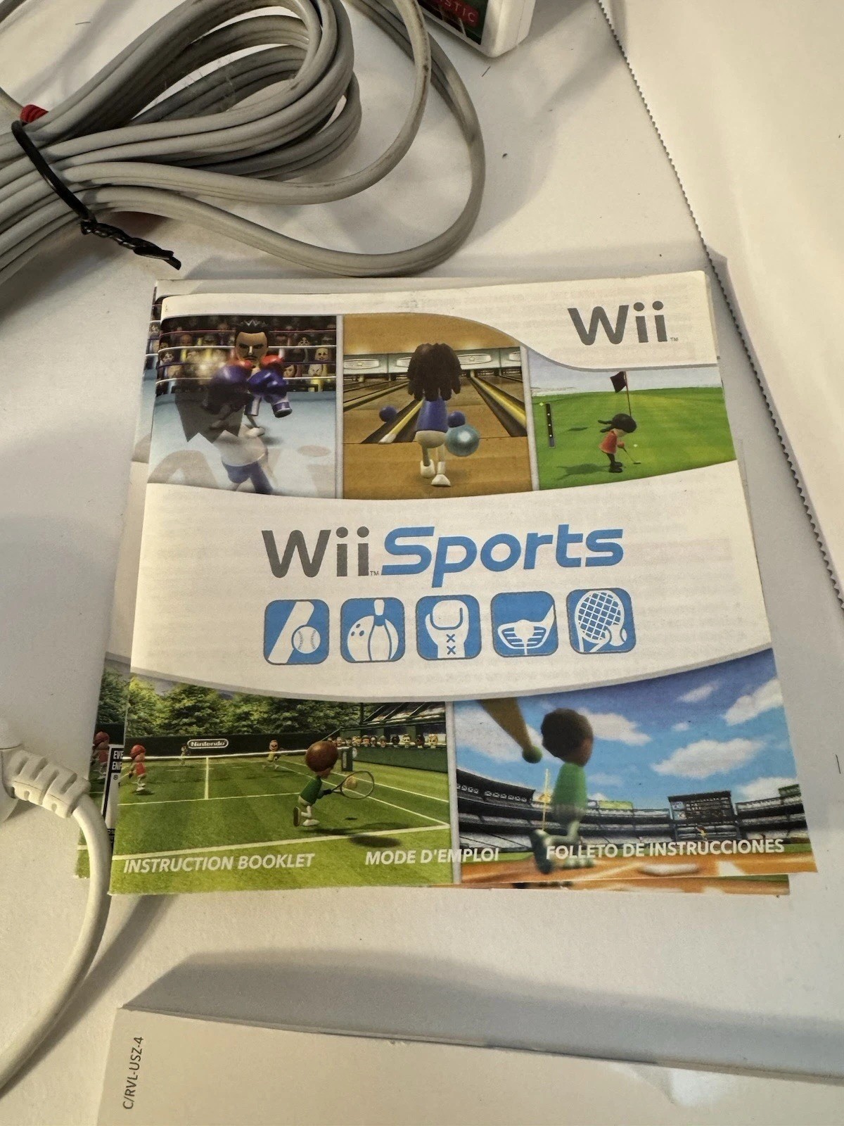 Nintendo Wii Console White Bundle W/ Remote Nunchuck motion Plus 3 Games TESTED