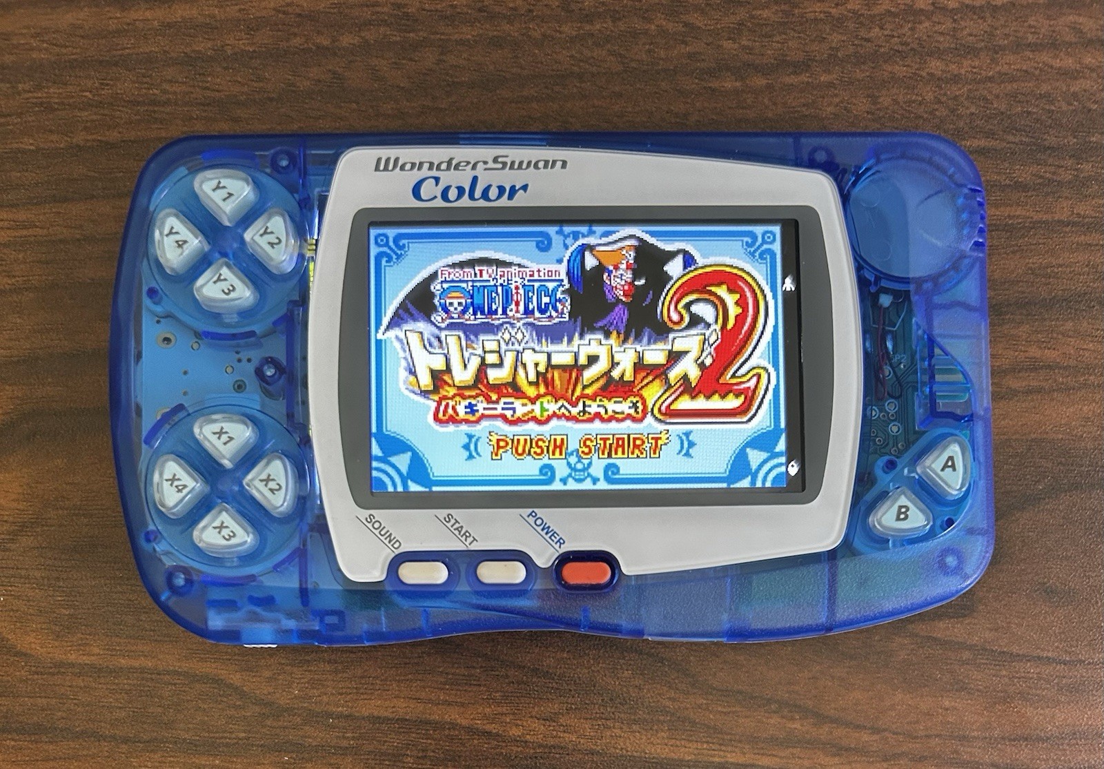 Bandai Wonderswan Color WSC w/ Backlit IPS Screen crystal clear blue