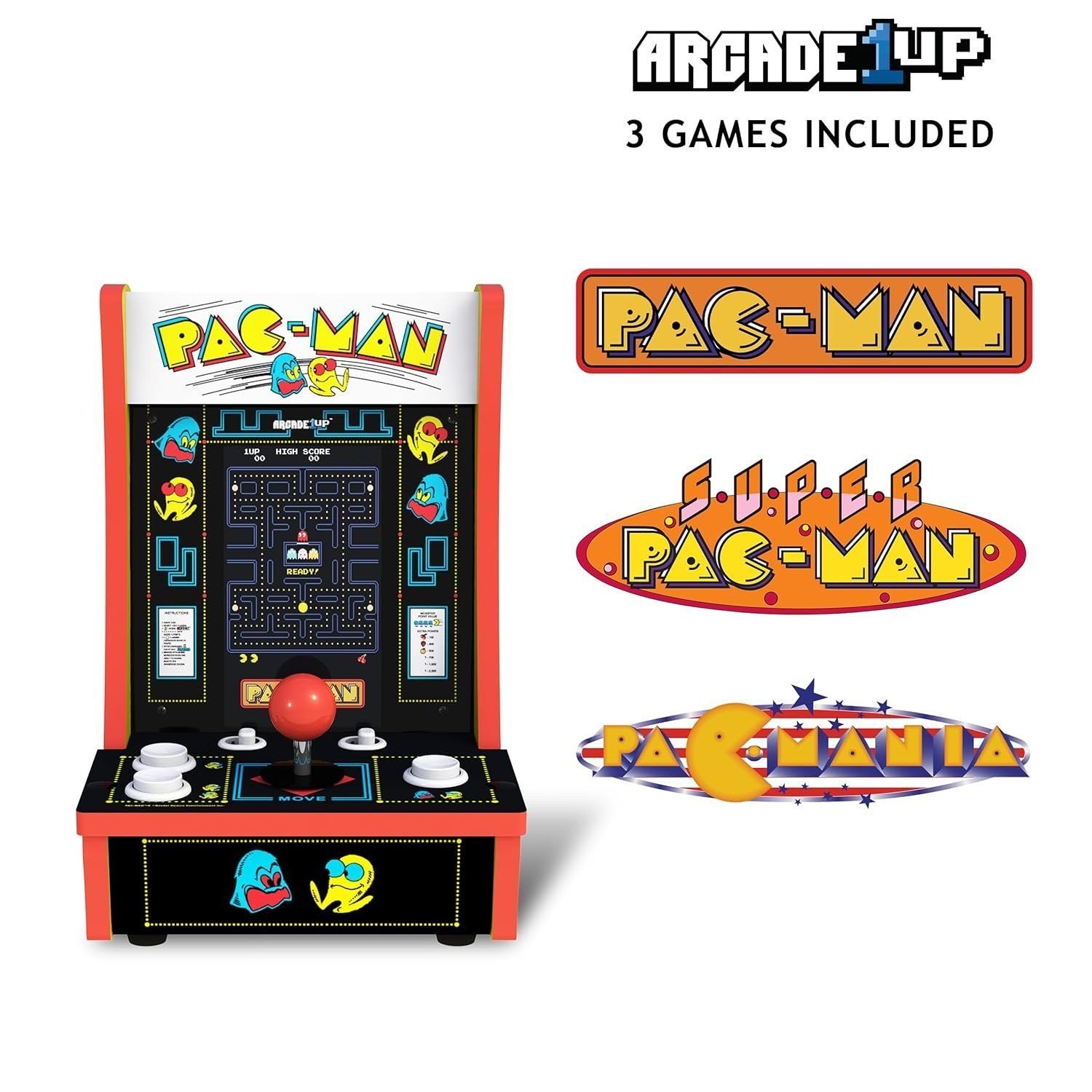 Arcade1Up Pac-Man 3-in-1 Countercade Tabletop Arcade Machine
