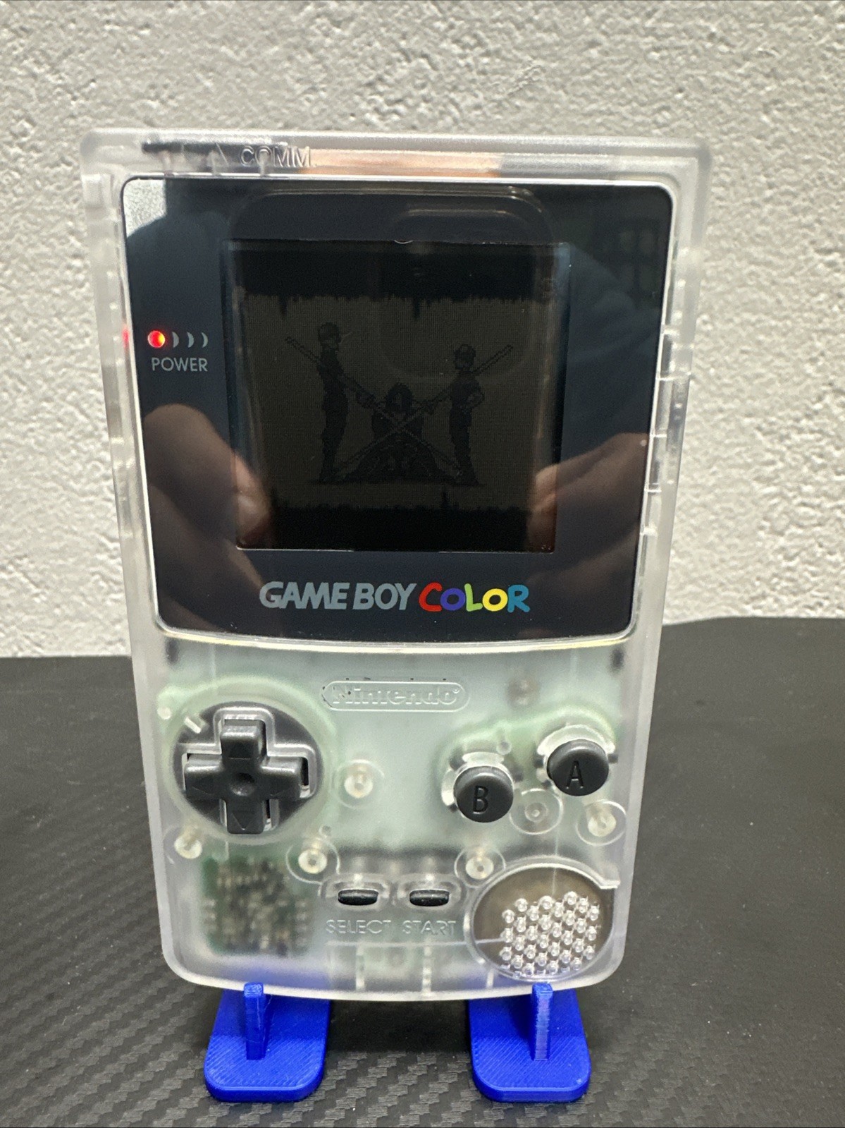 Nintendo Gameboy Color CGB-001 Transparent Clear Handheld System No Sound