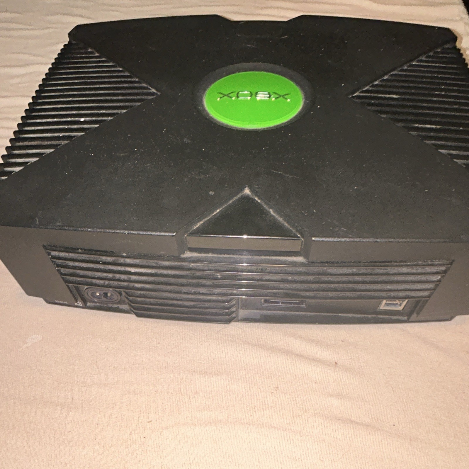 Microsoft Xbox Original Home Console for Xbox Platform Black/Green Ethernet RCA