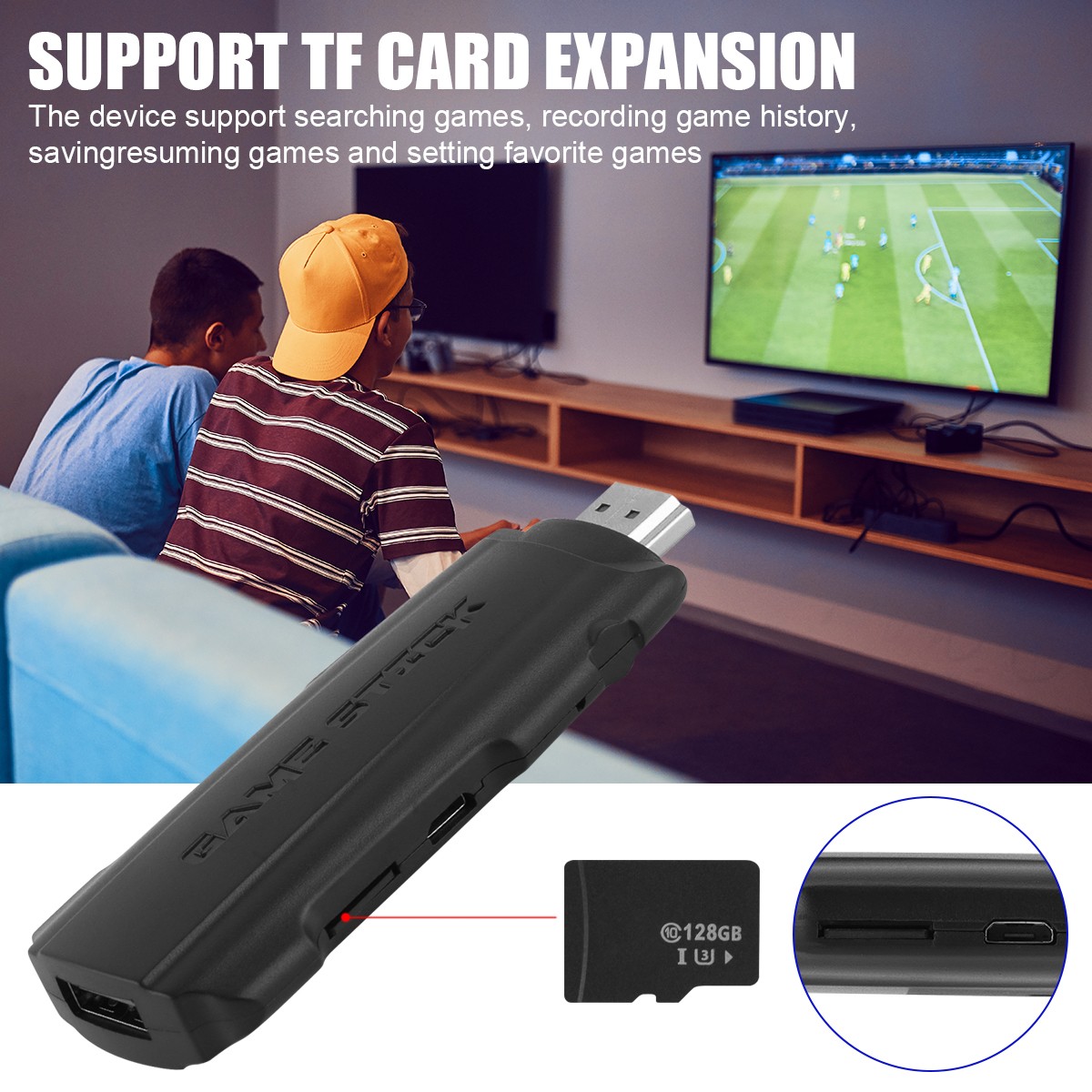 Video Game Console Retro 40000+ Games TV Stick 4K HDMI & 2 Wireless Controller~
