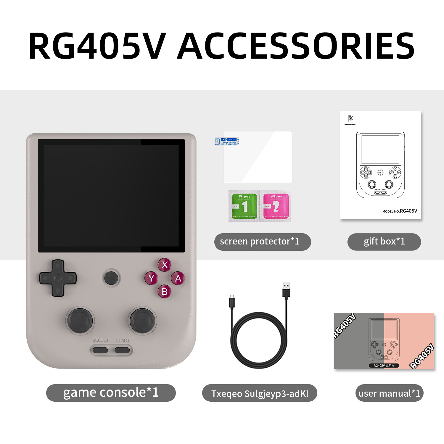 New RG405V Handheld Game Console 4.0 Screen Android 12