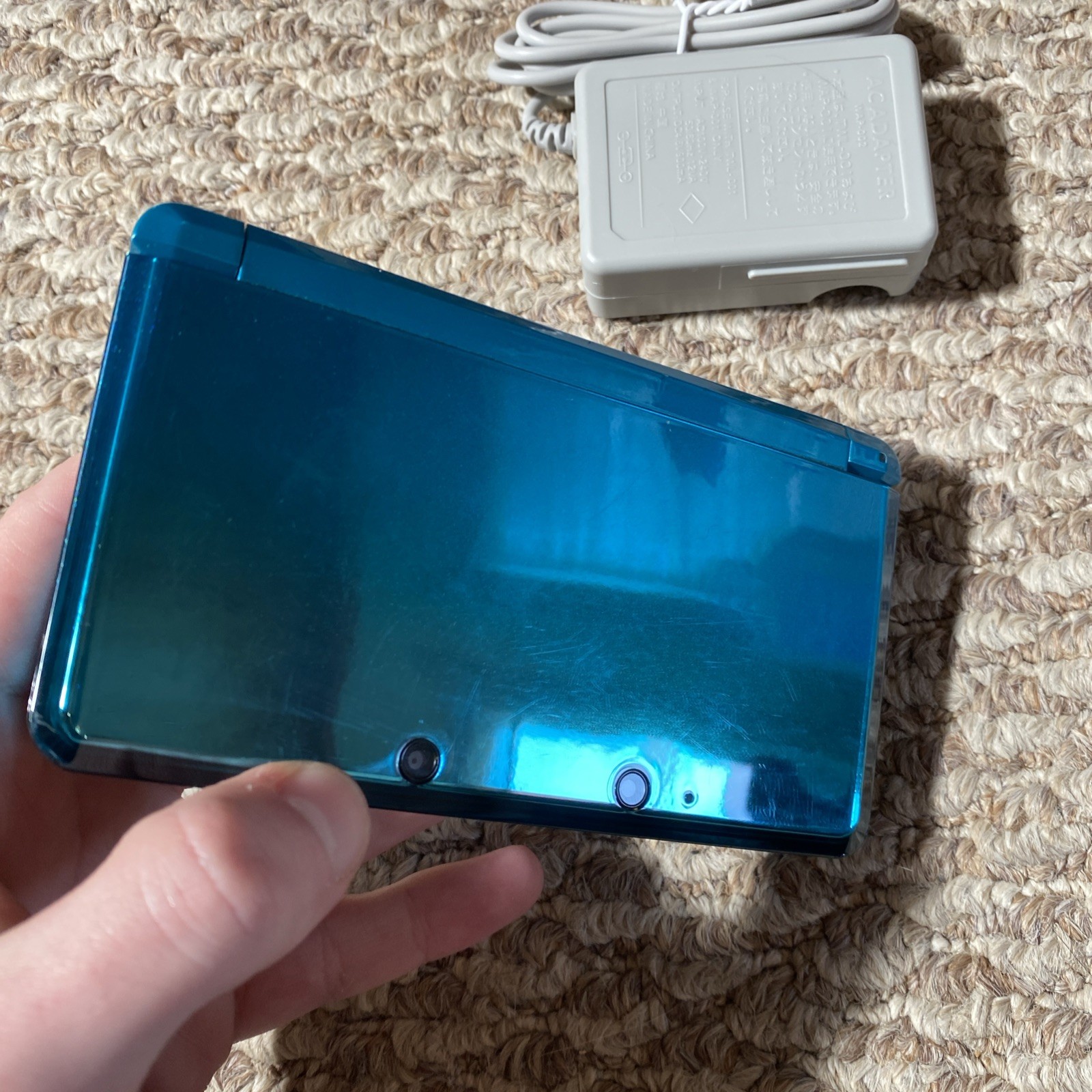 Nintendo 3DS Aqua Blue Handheld Handheld Console System CTR-001 Tested USA