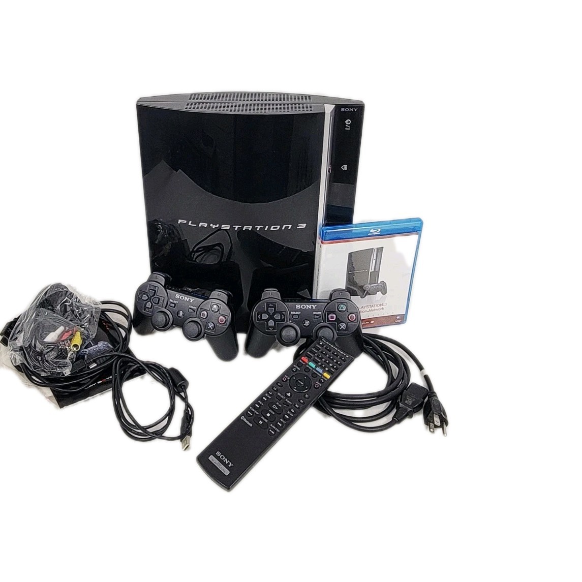 Sony PS3 Playstation 3 Video Game Console 2 Remotes & Remote Control Included