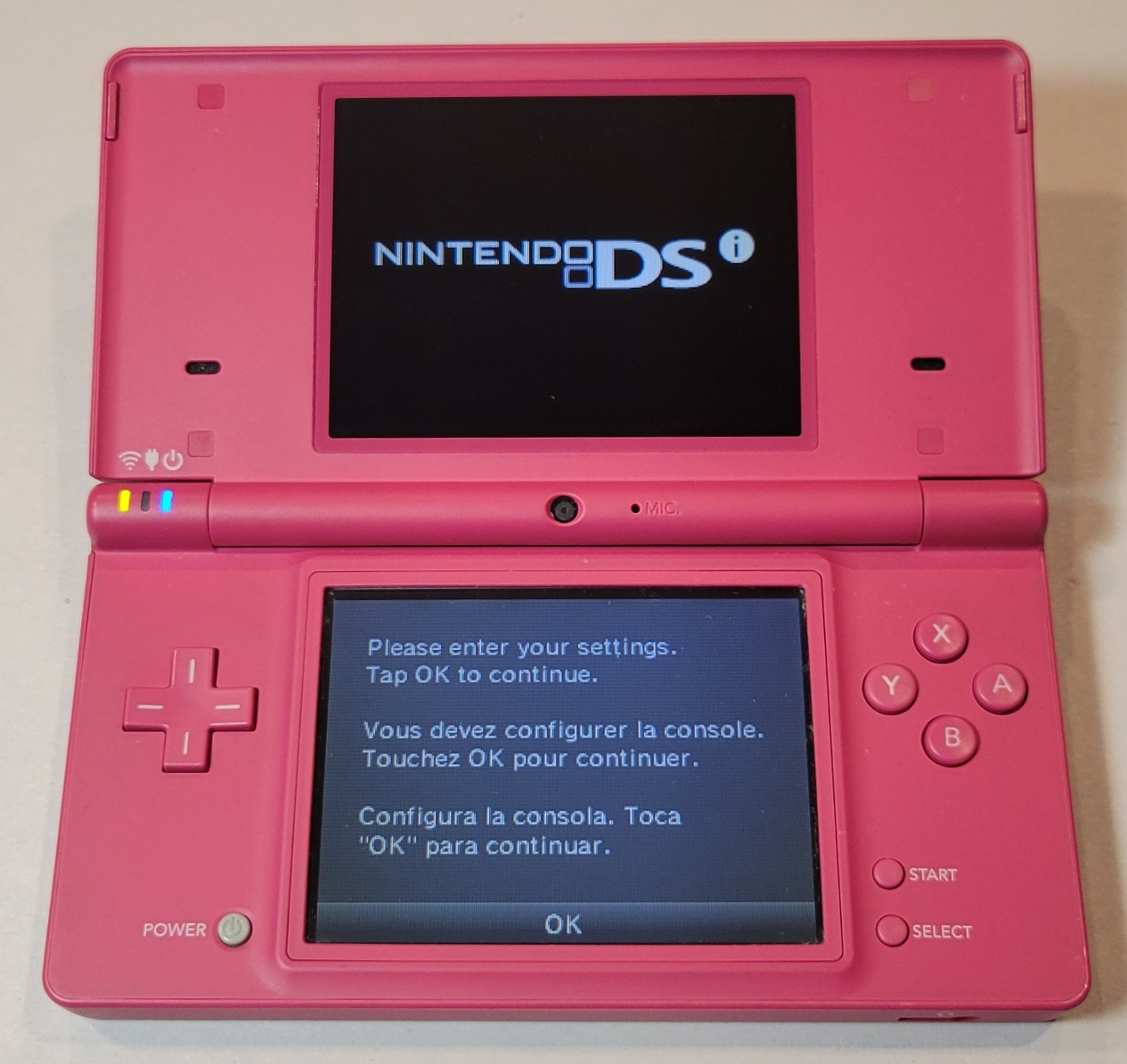 2008 Nintendo DSi Matte Pink TWL-001 Handheld Game Console System Tested & Works