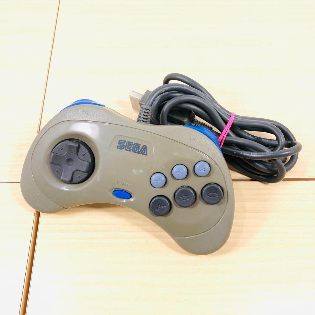 SEGA Saturn Console Controller set Gray HST-3210 Cable Tested Japanese System SS
