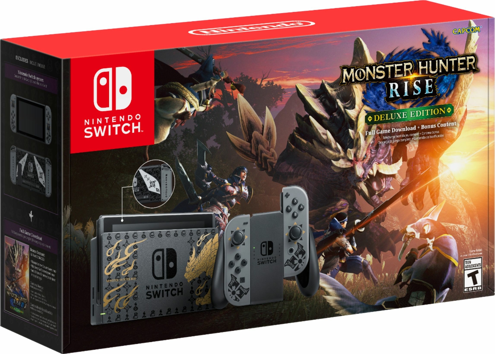 Nintendo Switch Monster Hunter Rise Deluxe Edition Console – Brand New