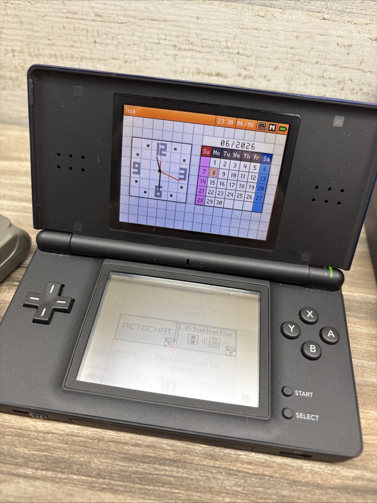 Nintendo DS Lite Cobalt Blue Handheld Console USG-001 Charger Games Bundle