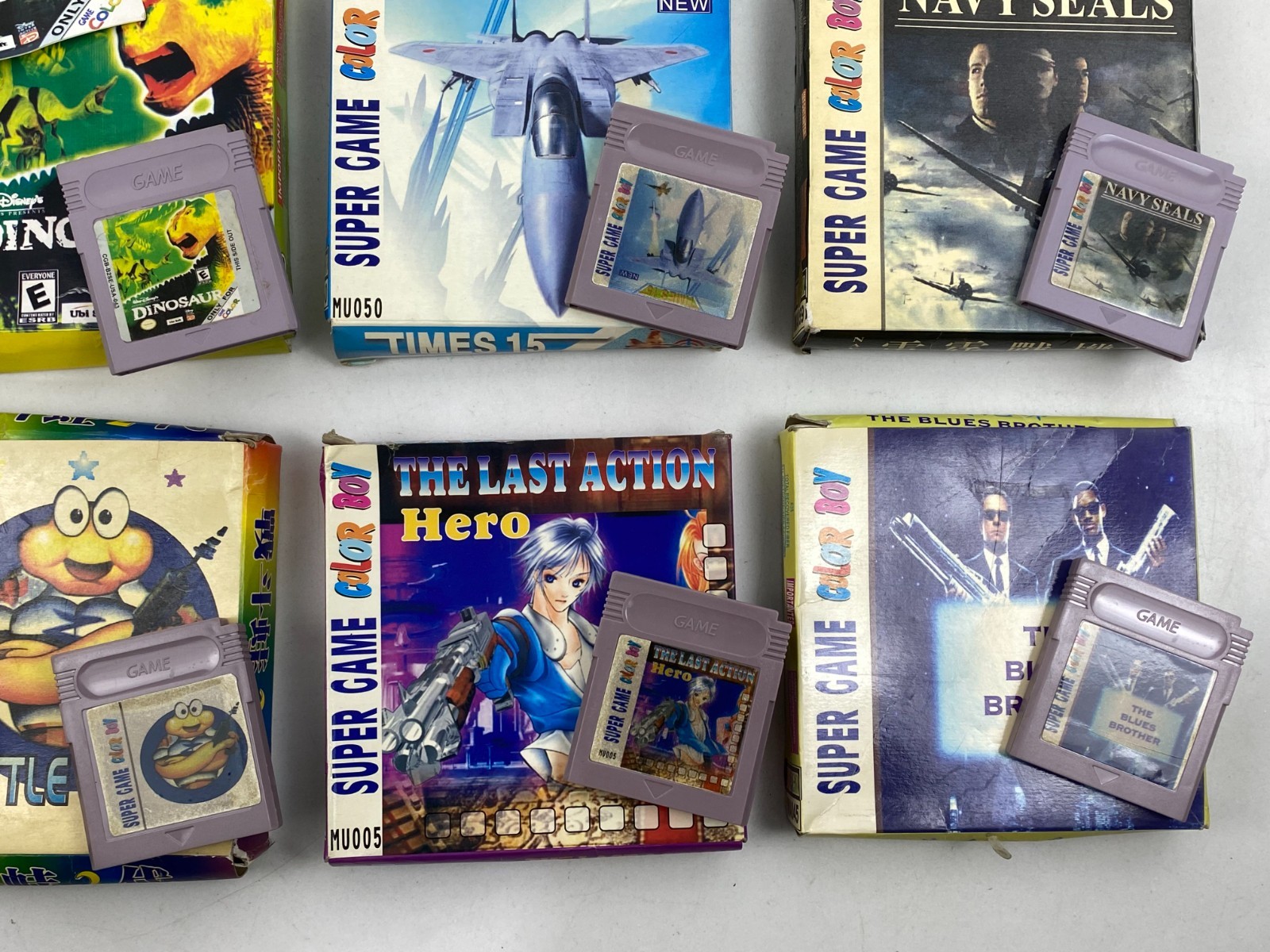Nintendo Super Game Boy Color THE LAST ACTION Hero Battletoads Cartridge China