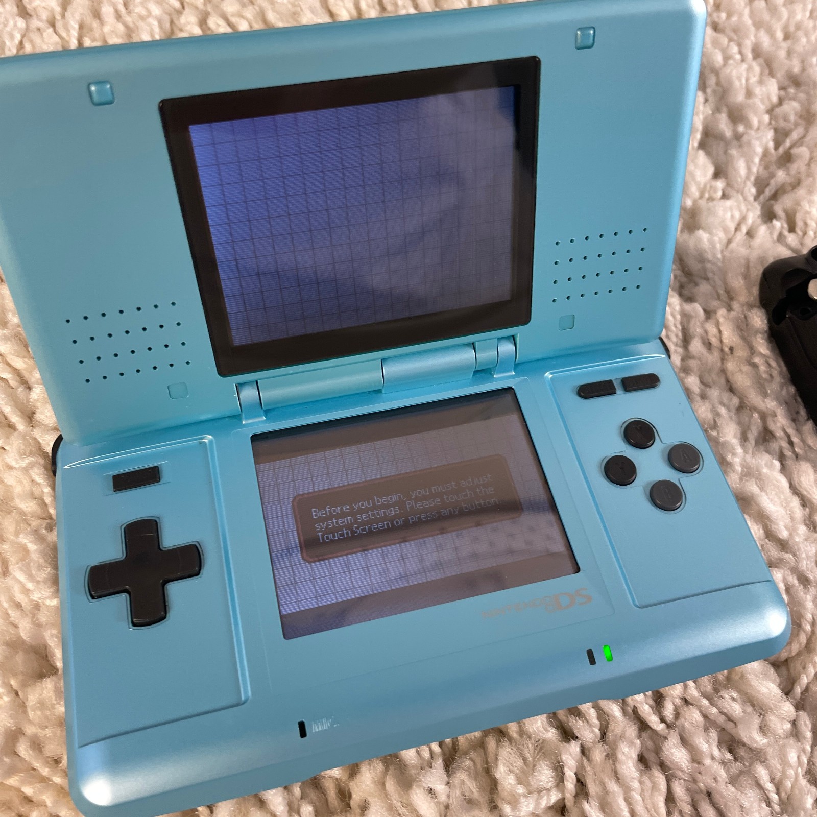 Nintendo DS Original OG Turqoise Blue Handheld Console NTR-001 Tested