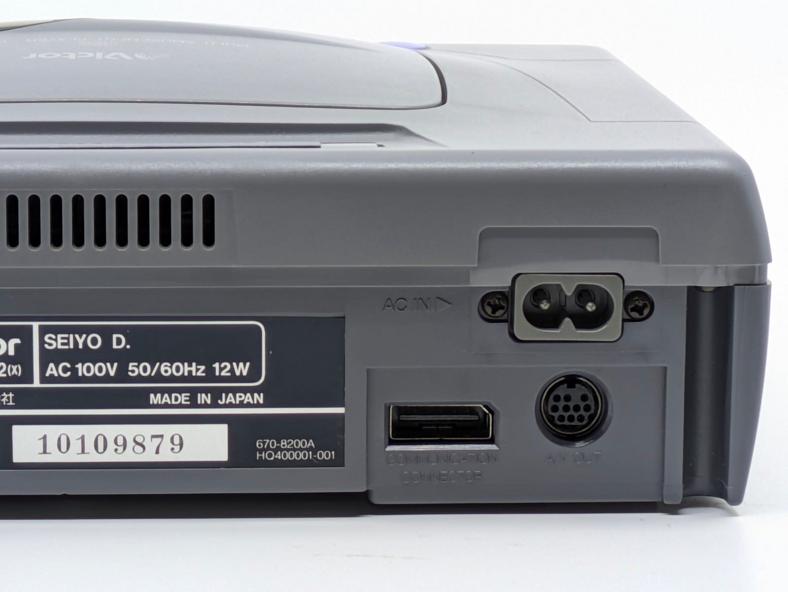 Sega Victor V-Saturn RG-JX2 Gray Console Complete Set NTSC-J Japan Tested
