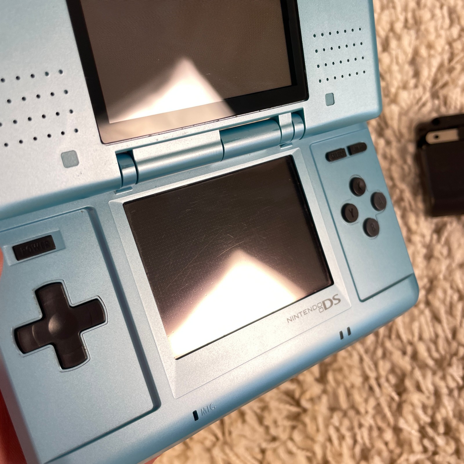 Nintendo DS Original OG Turqoise Blue Handheld Console NTR-001 Tested