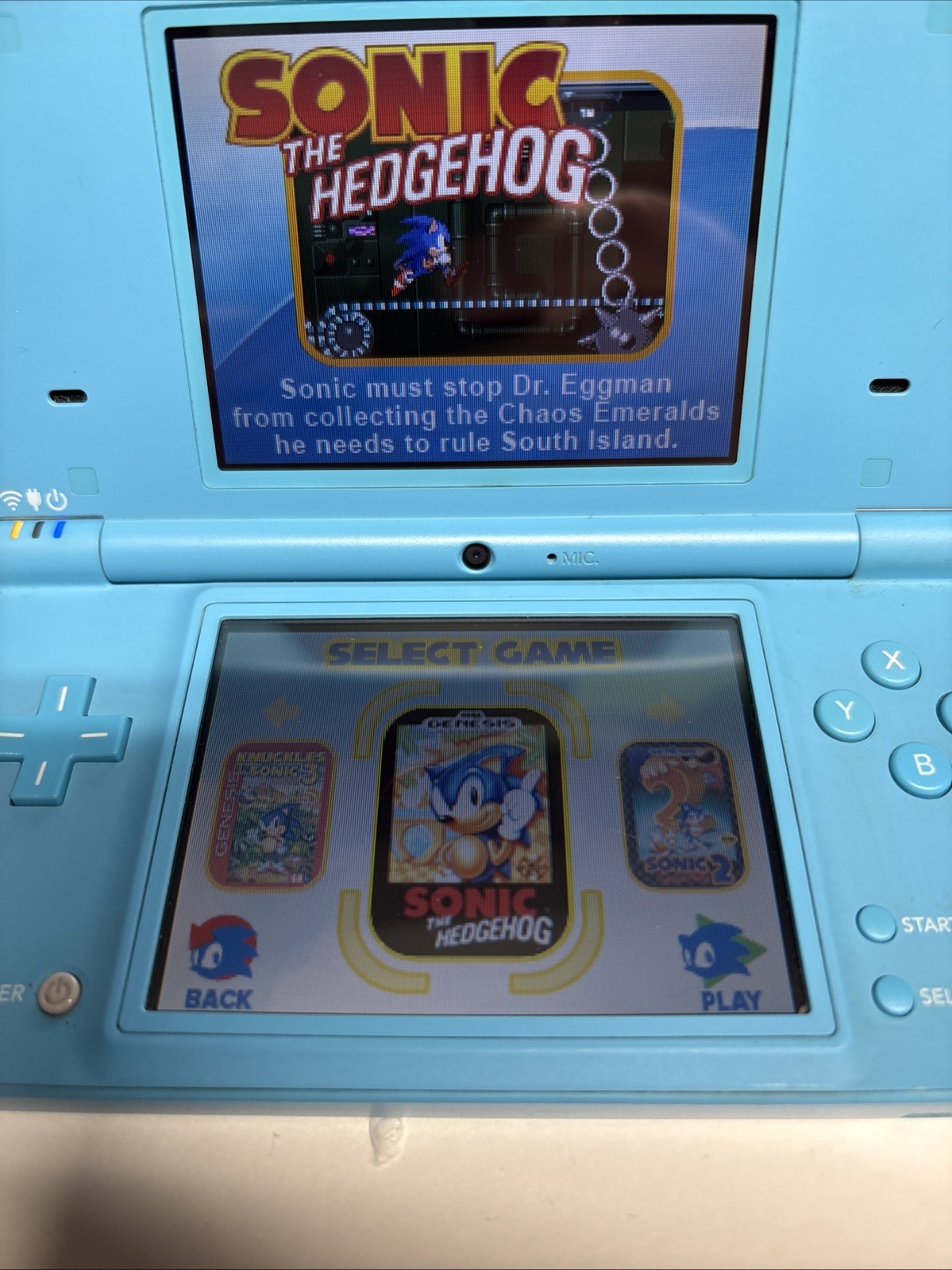 Nintendo DSi Handheld Game Console TWL-001 Teal Blue No Charger Or Stylus Tested