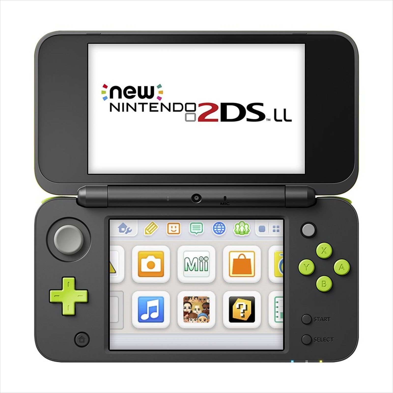 New Nintendo 2DS XL LL Black Lime Console System Japan NEW