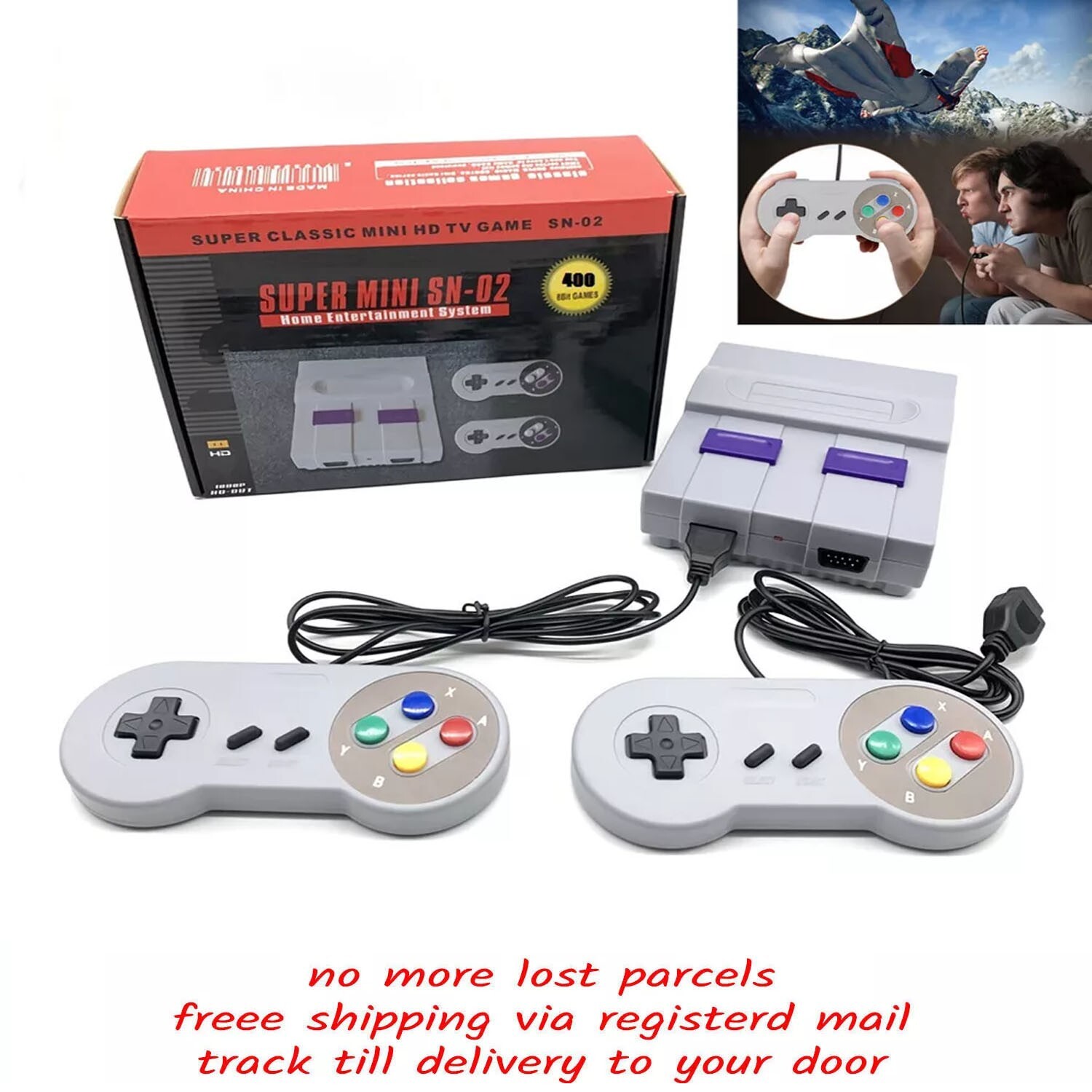 Super Classic Mini Entertainment System Game Console + 2 Controllers 90s Video