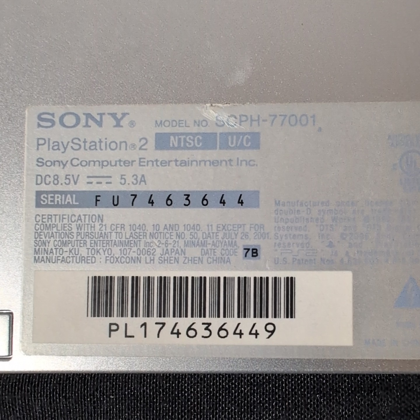 Sony Playstation 2 PS2 Bundle Slim Console Silver 2x Controller, Mem Card 8 Game