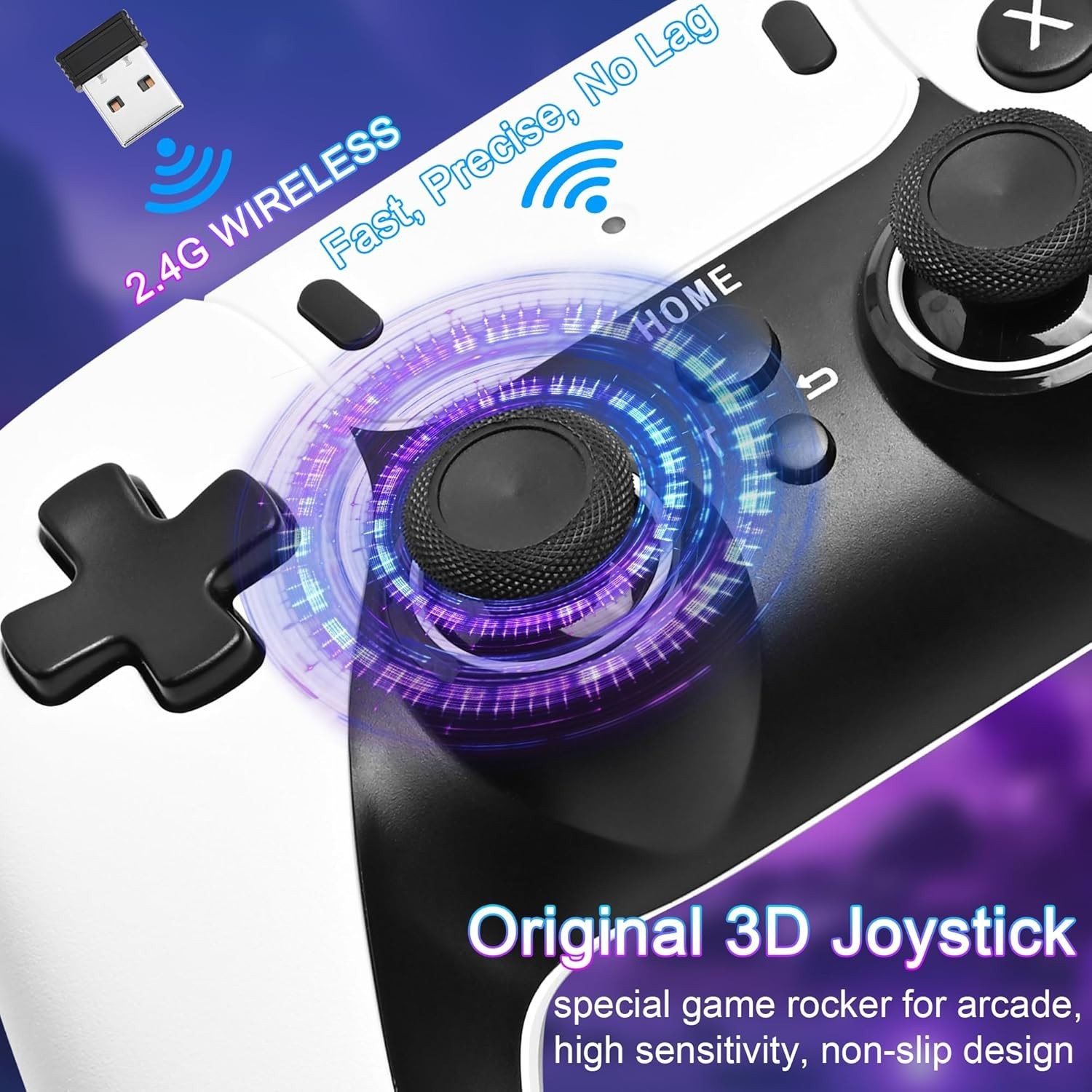 Retro Game Stick with 40,000+ Classic Games, 23 Emulators, Plug & Play 4K HDMI O
