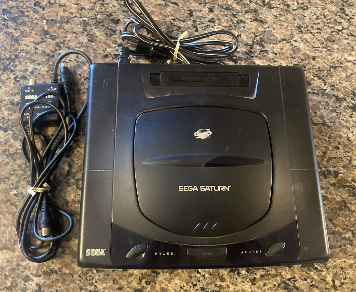 SEGA Saturn Console Black w/ Power & AV Cords, NTSC-U/C MK-80000