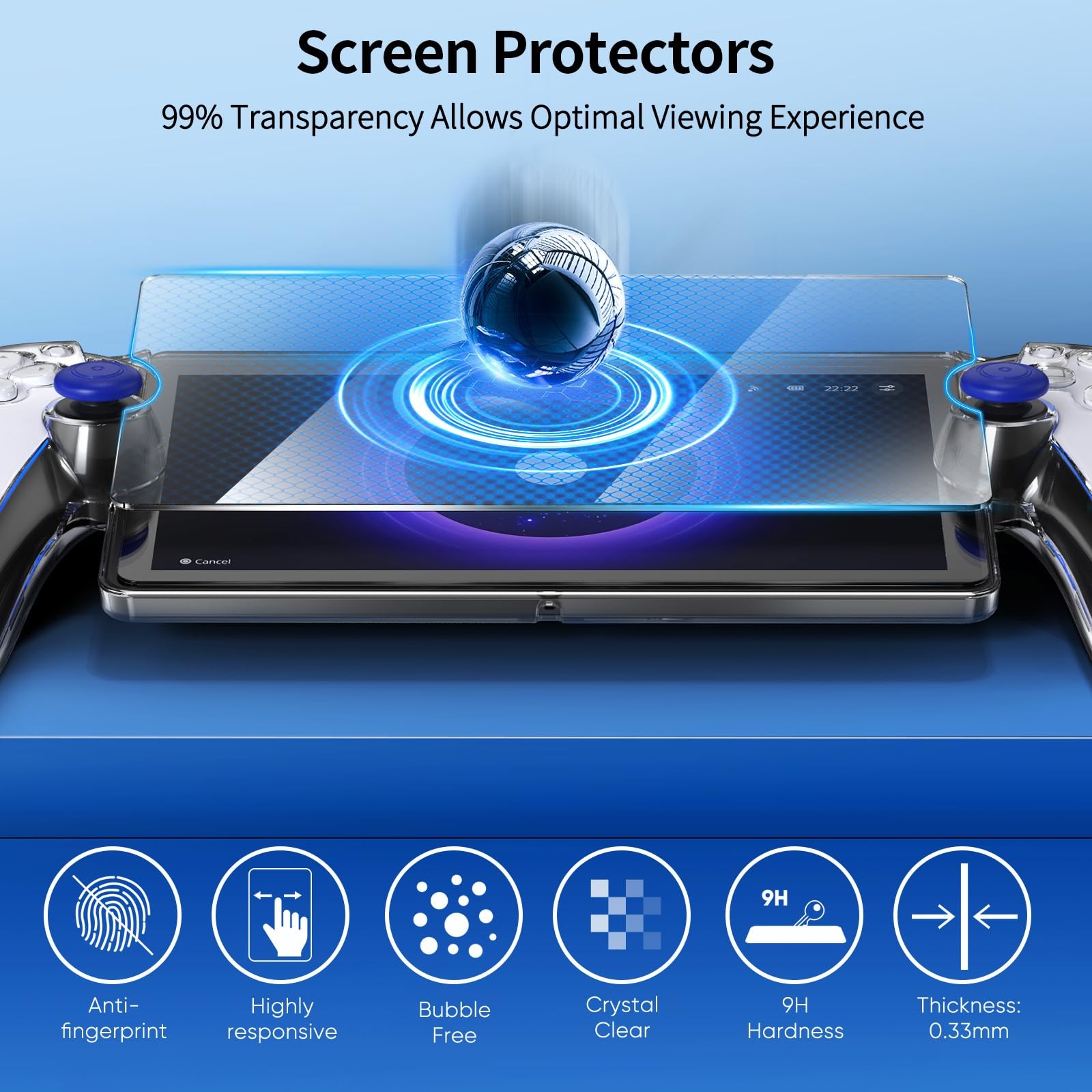 FYOUNG 3 in 1 Accessories Bundle for Playstation Portal, Medium, Black