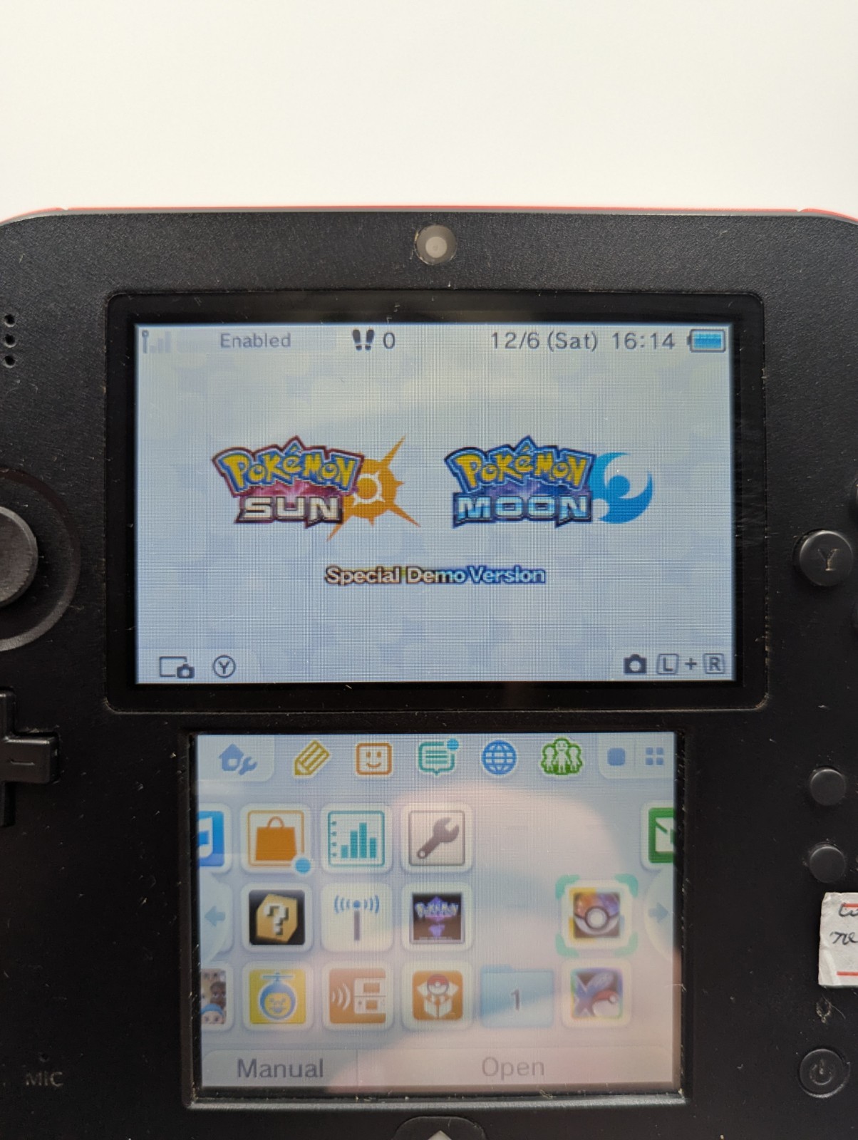 Nintendo 2DS Red/Black – Rough, Needs Thumbstick, Pokémon X + Crystal
