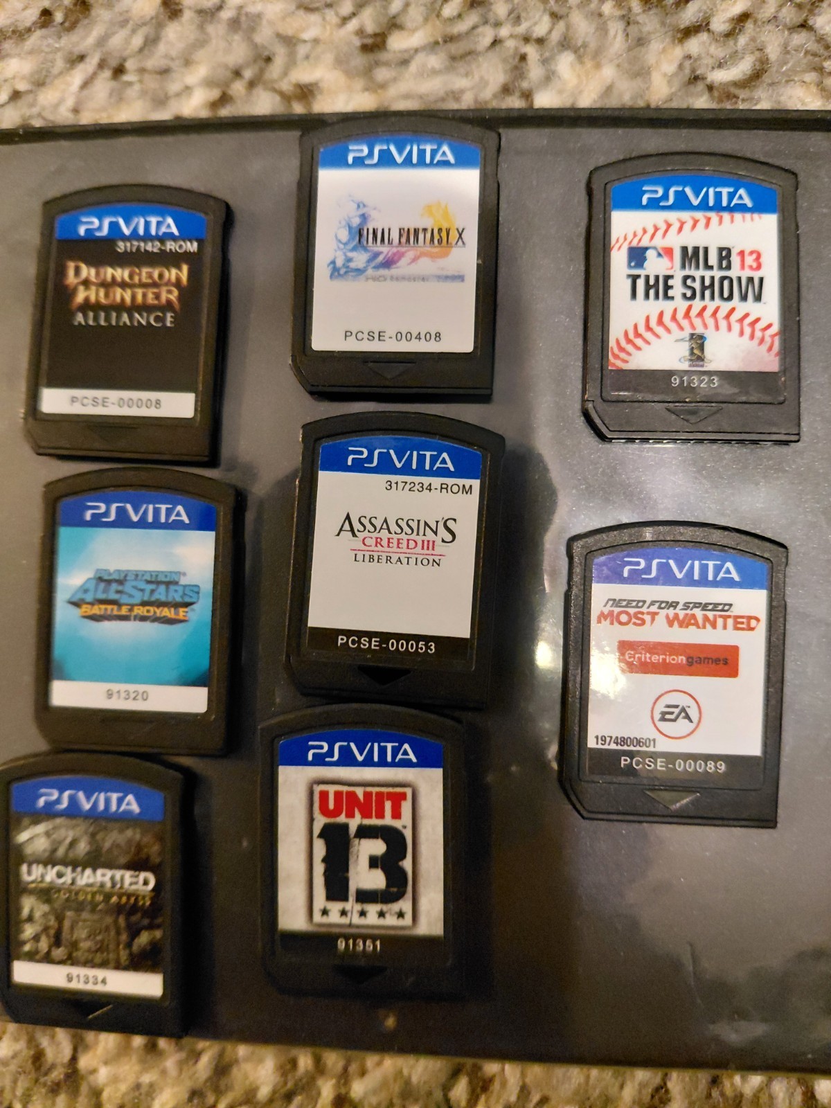 Sony PlayStation Vita Bundle Lot With 15 Games + 8GB card Slim PS VITA Pch-2000