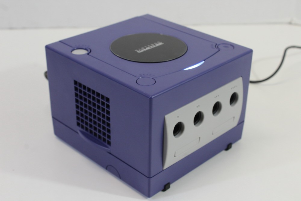 Nintendo Gamecube Indigo Purple Console NTSC-U/C DOL-001 White LED AC AV PLAY US