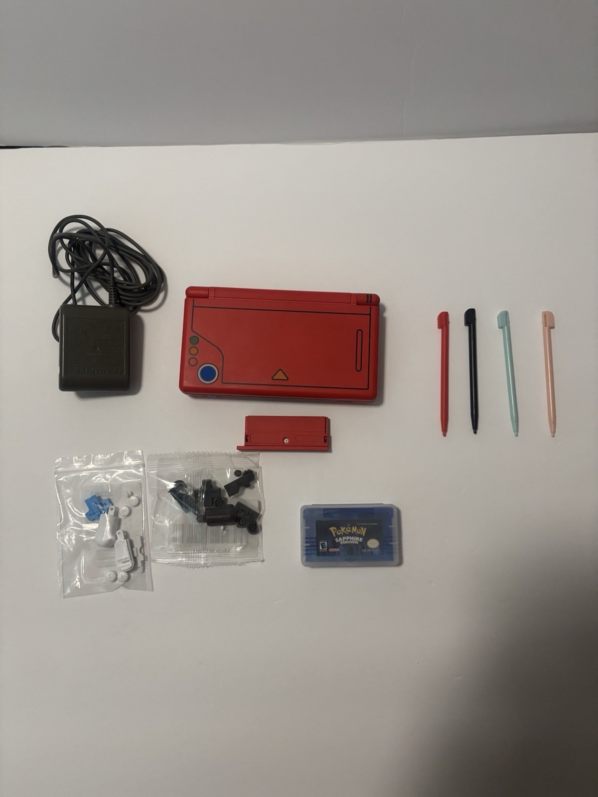 Ds Lite Pokemon Edition With Charger, Screwdrivers Buttons And Pokemon Saphire!