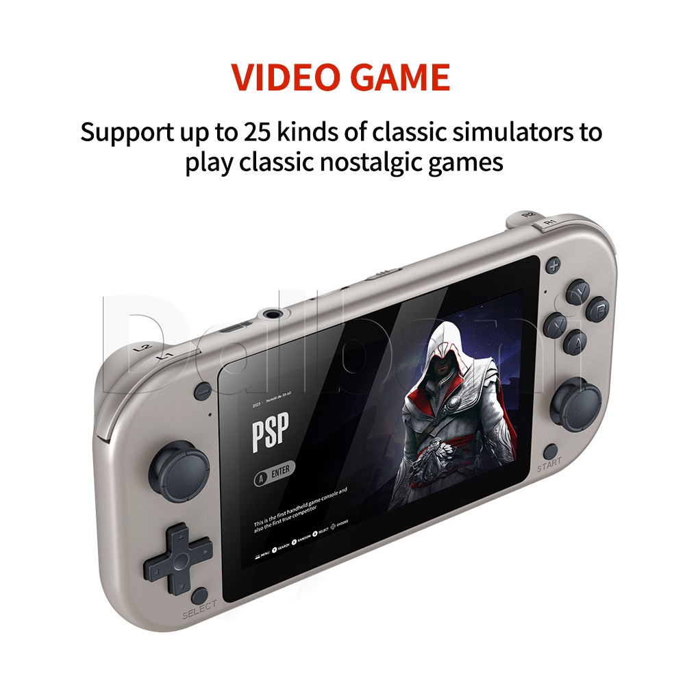 M17 Retro Handheld Game Console 4.3″ IPS Screen 64GB Portable Player