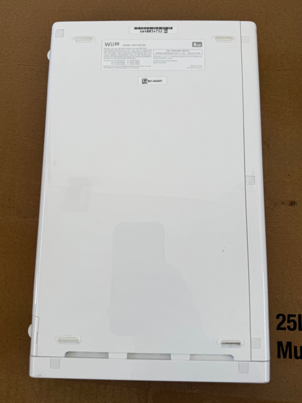 Nintendo Wii U 8GB Console Bundle – White (Model WUPSWAAB) – Tested & Working